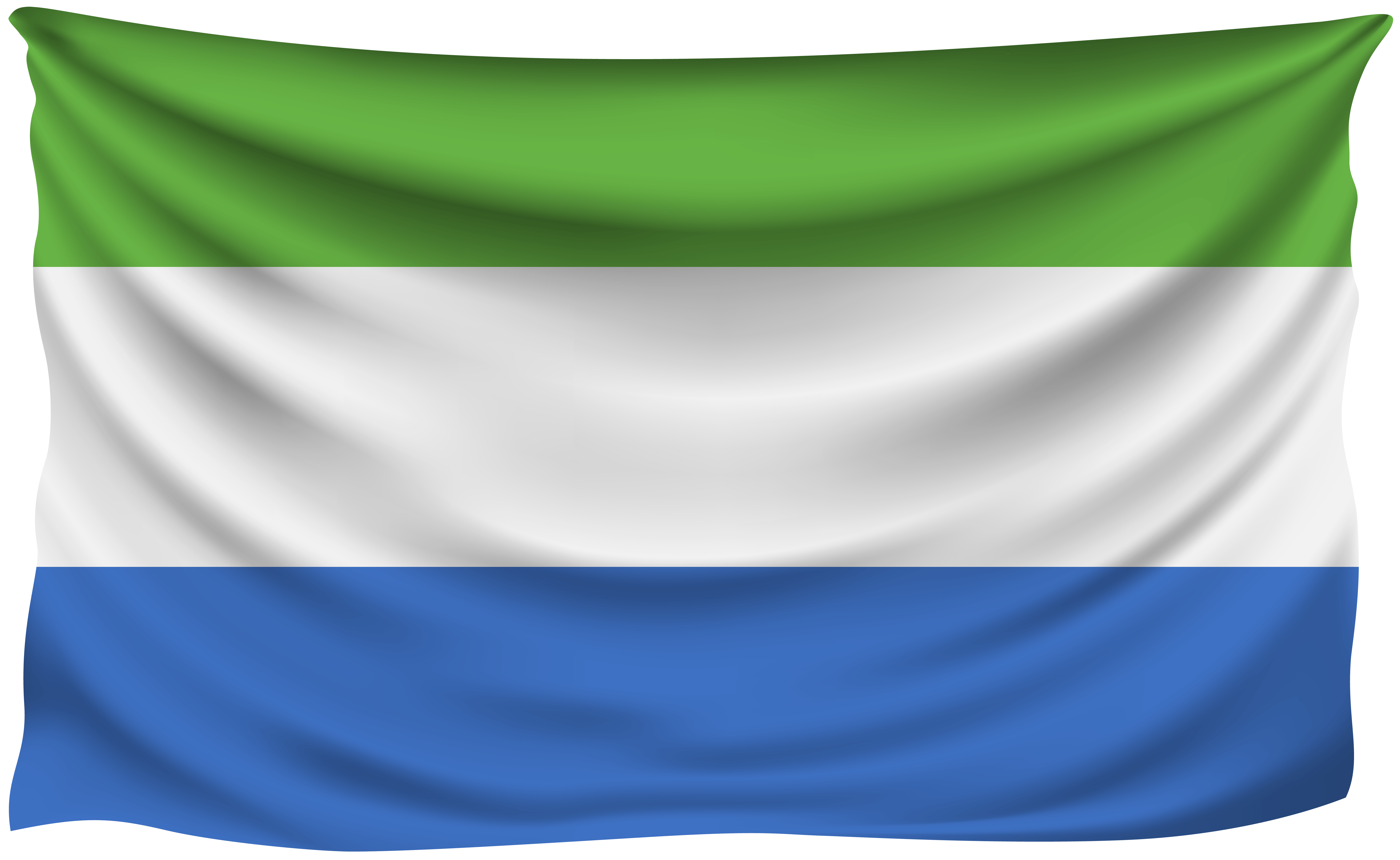 Sierra Leone Wrinkled Flag