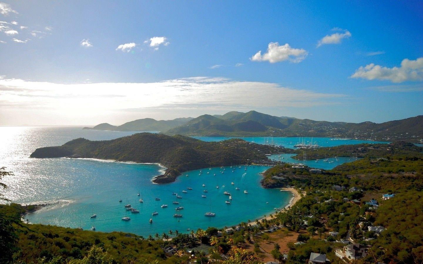 Antigua Tag wallpapers: Antigua Barbuda Hills White Water Sand