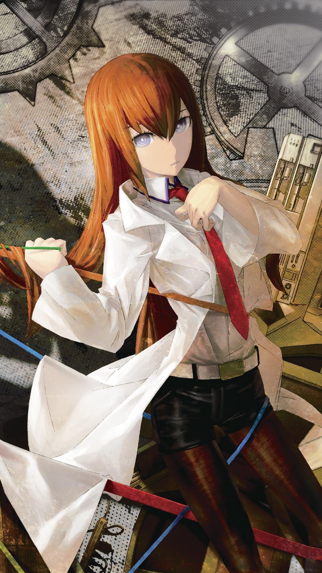 Download wallpapers huke, steins gate, makise kurisu, okabe