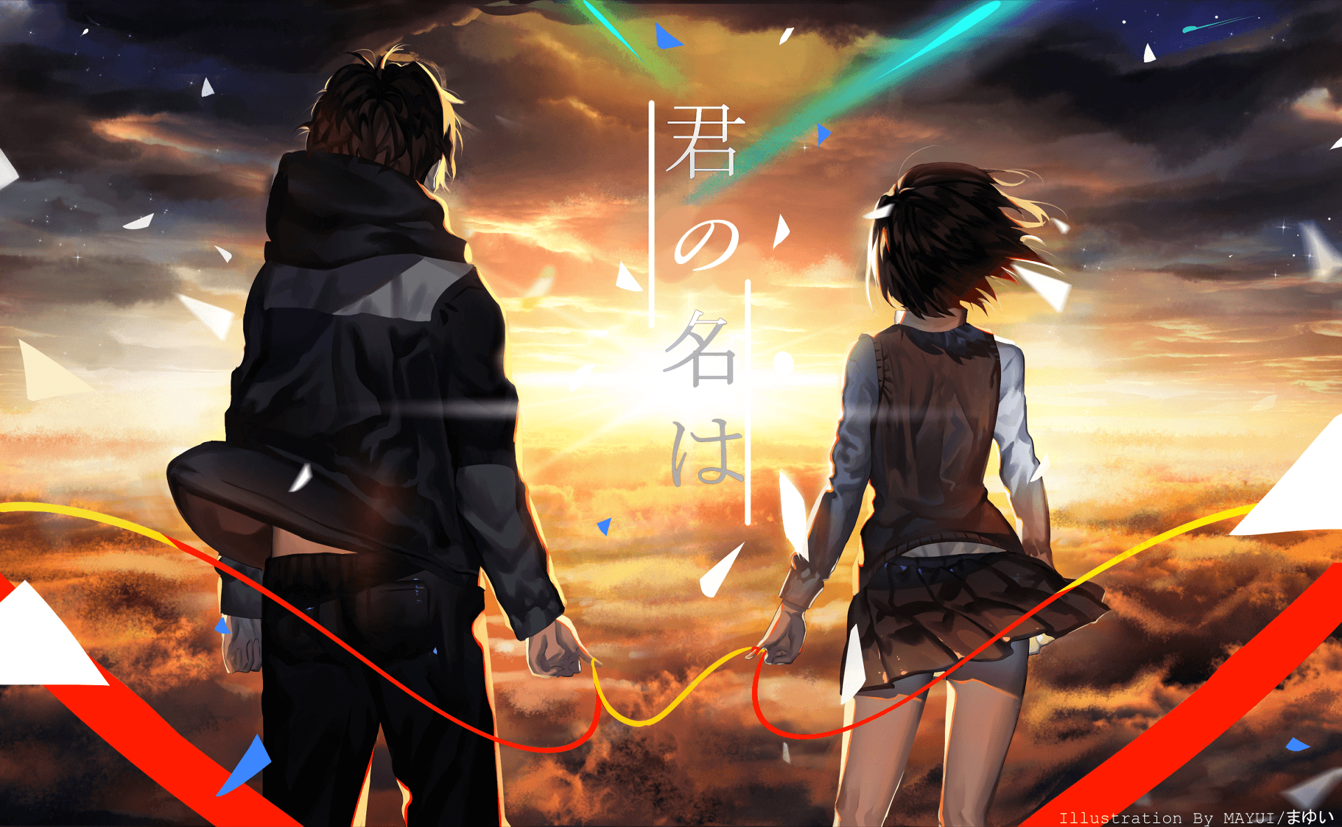 Wallpapers : Kimi no Na Wa, Miyamizu Mitsuha, Tachibana Taki