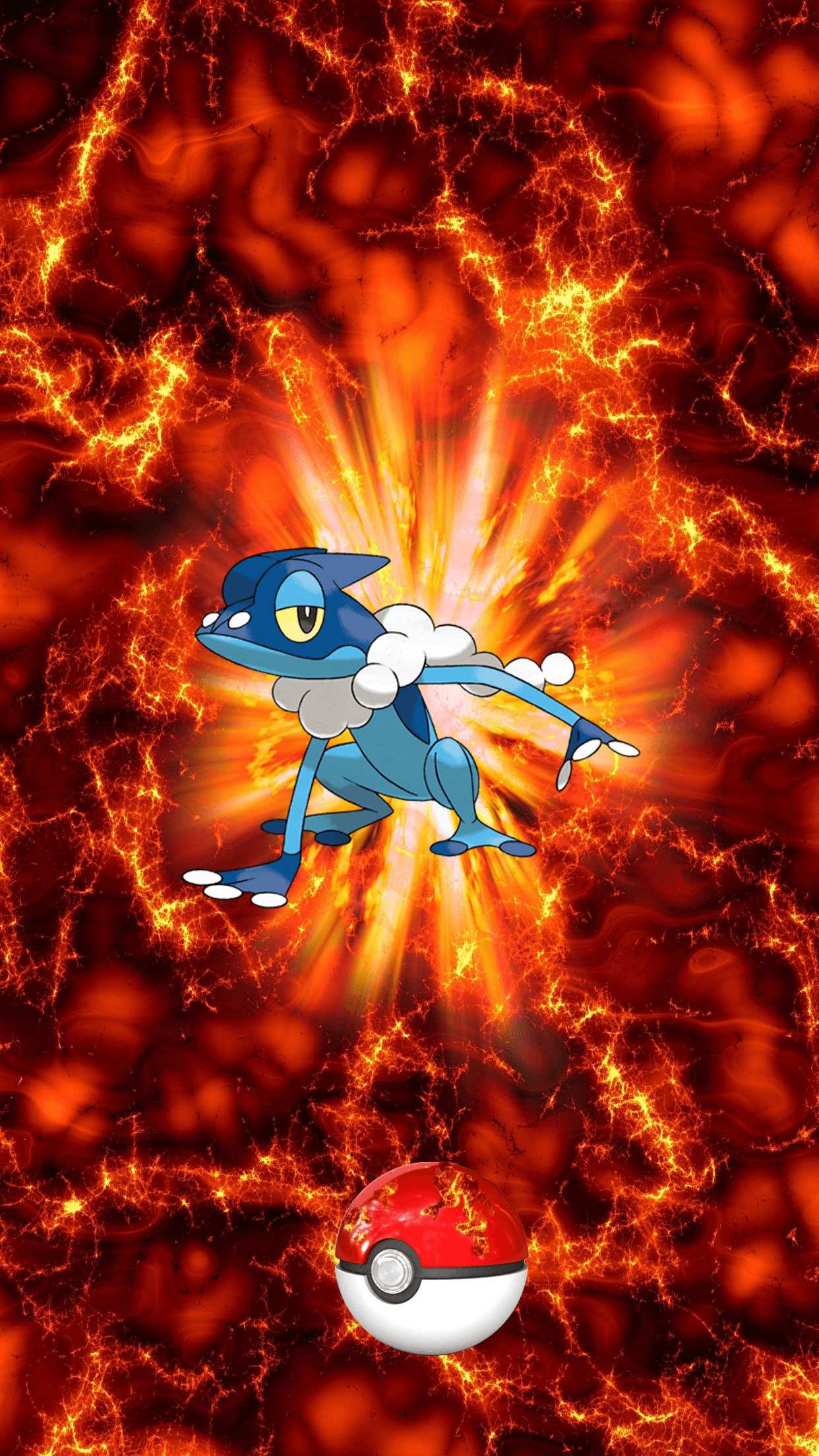 657 Fire Pokeball Frogadier 136 Gekogashira 17 Froakie