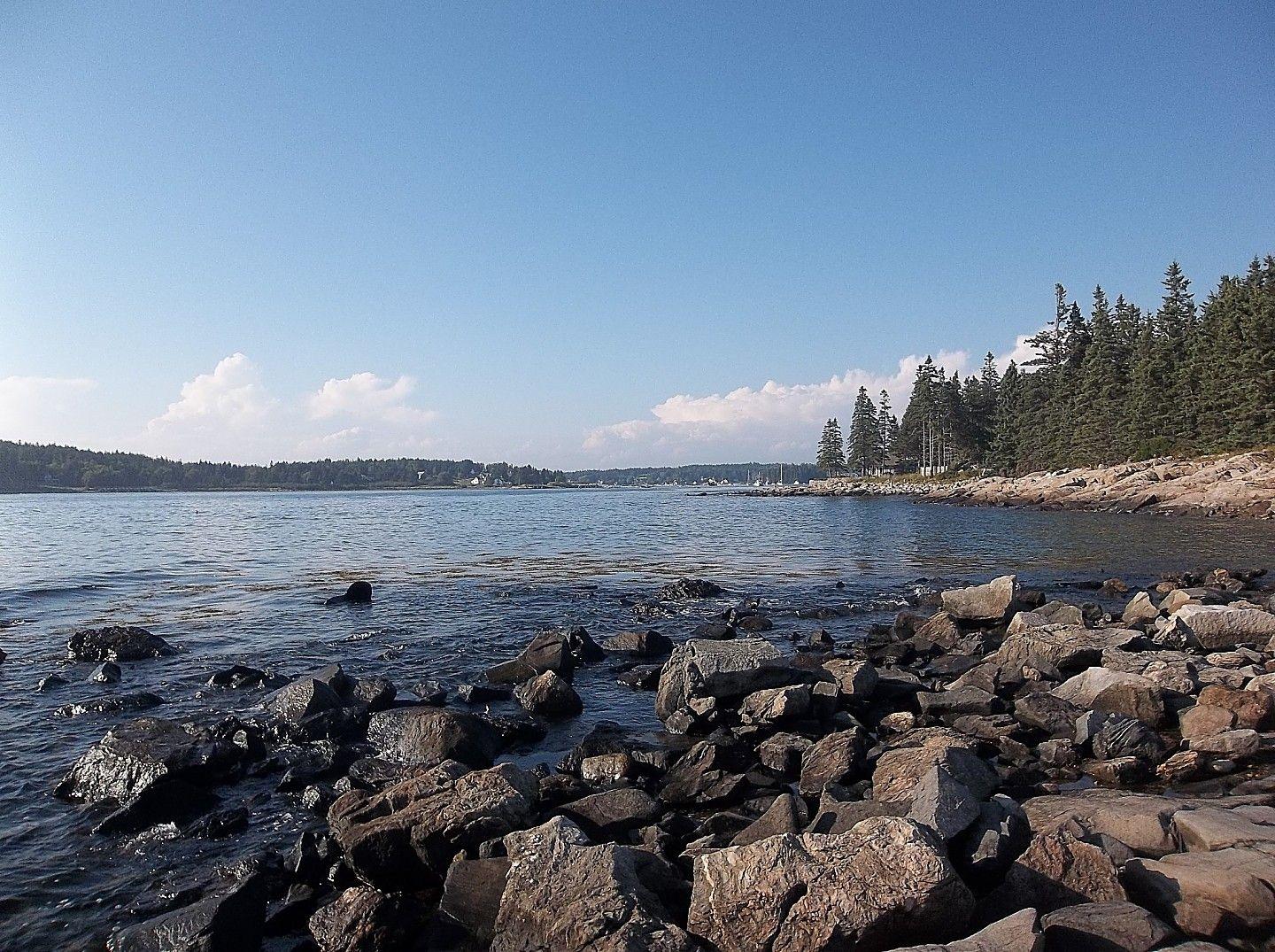 Oceans: Port Maine Sky Clyde Clouds Rocks Ocean Trees Pacific