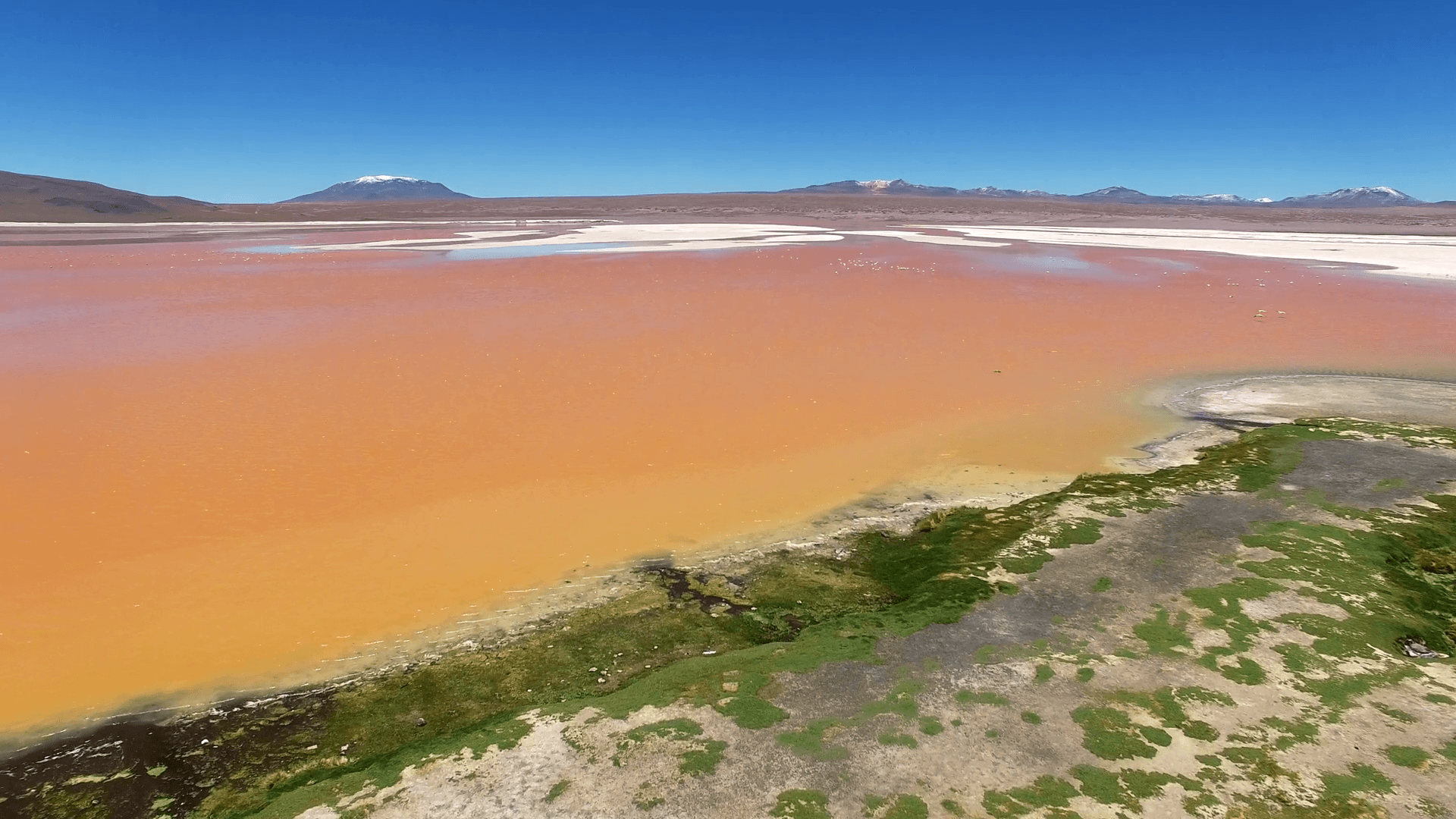 Aerial view of Laguna Colorada