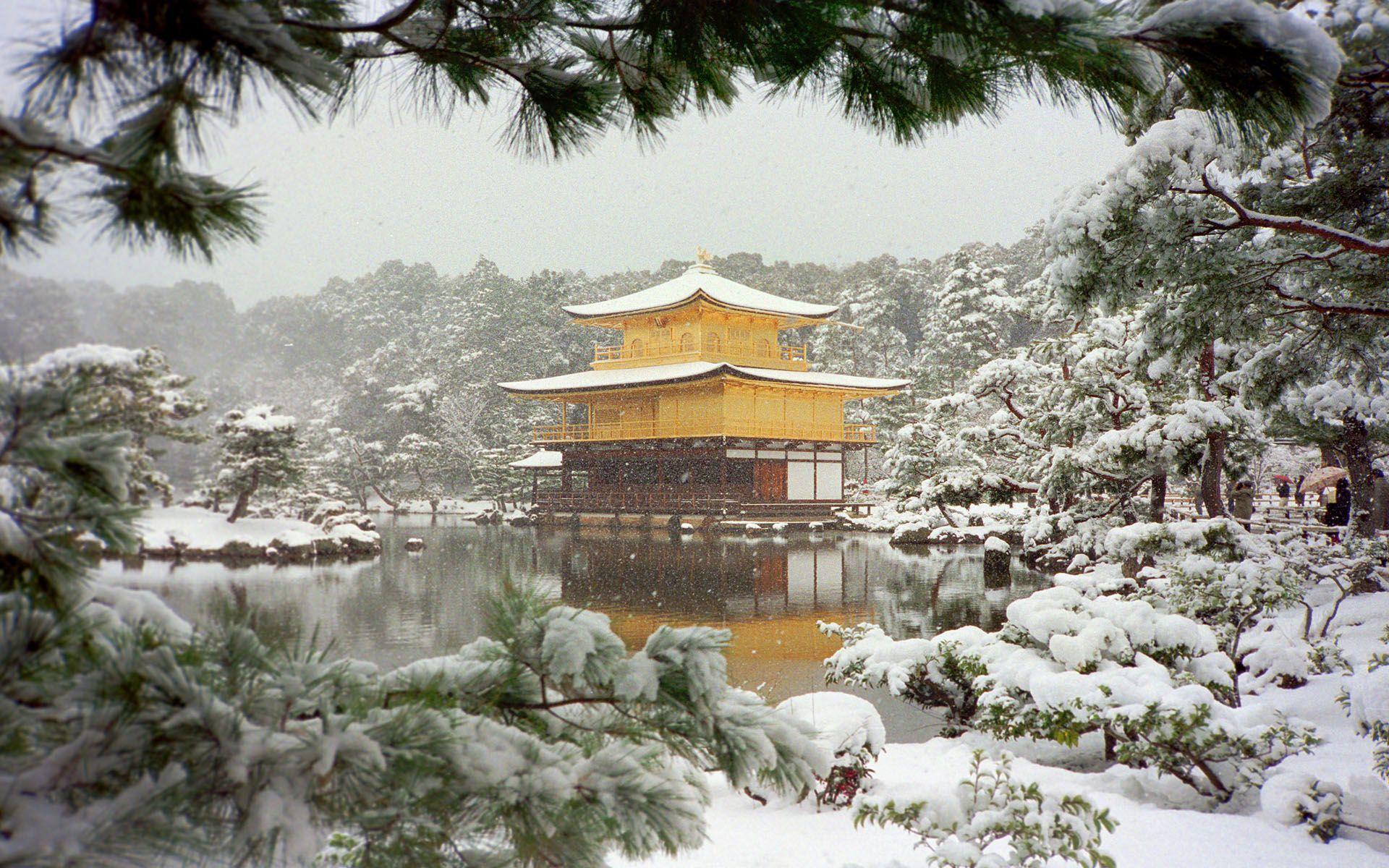 Kinkaku Snow Kyoto