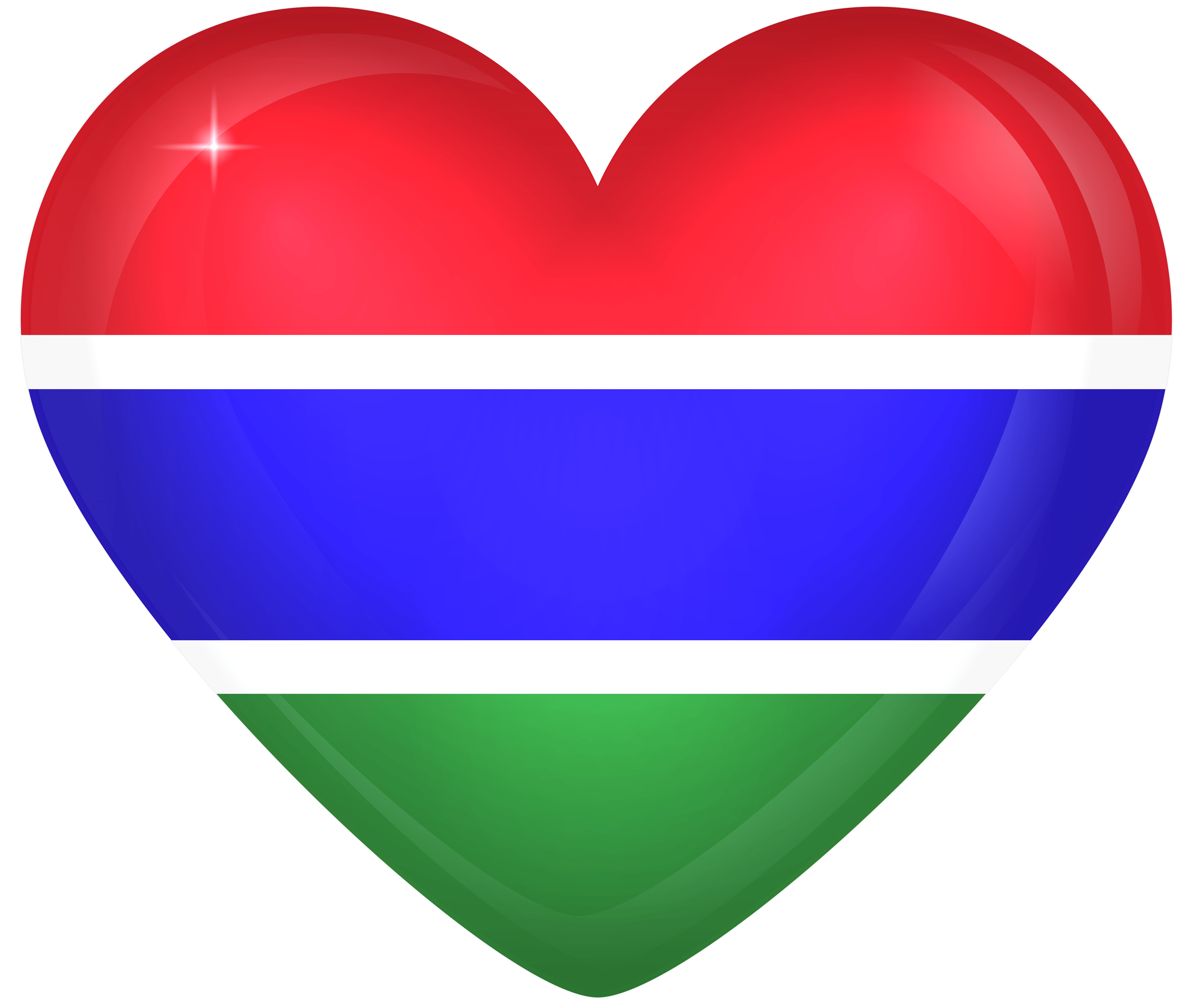 Gambia Large Heart Flag