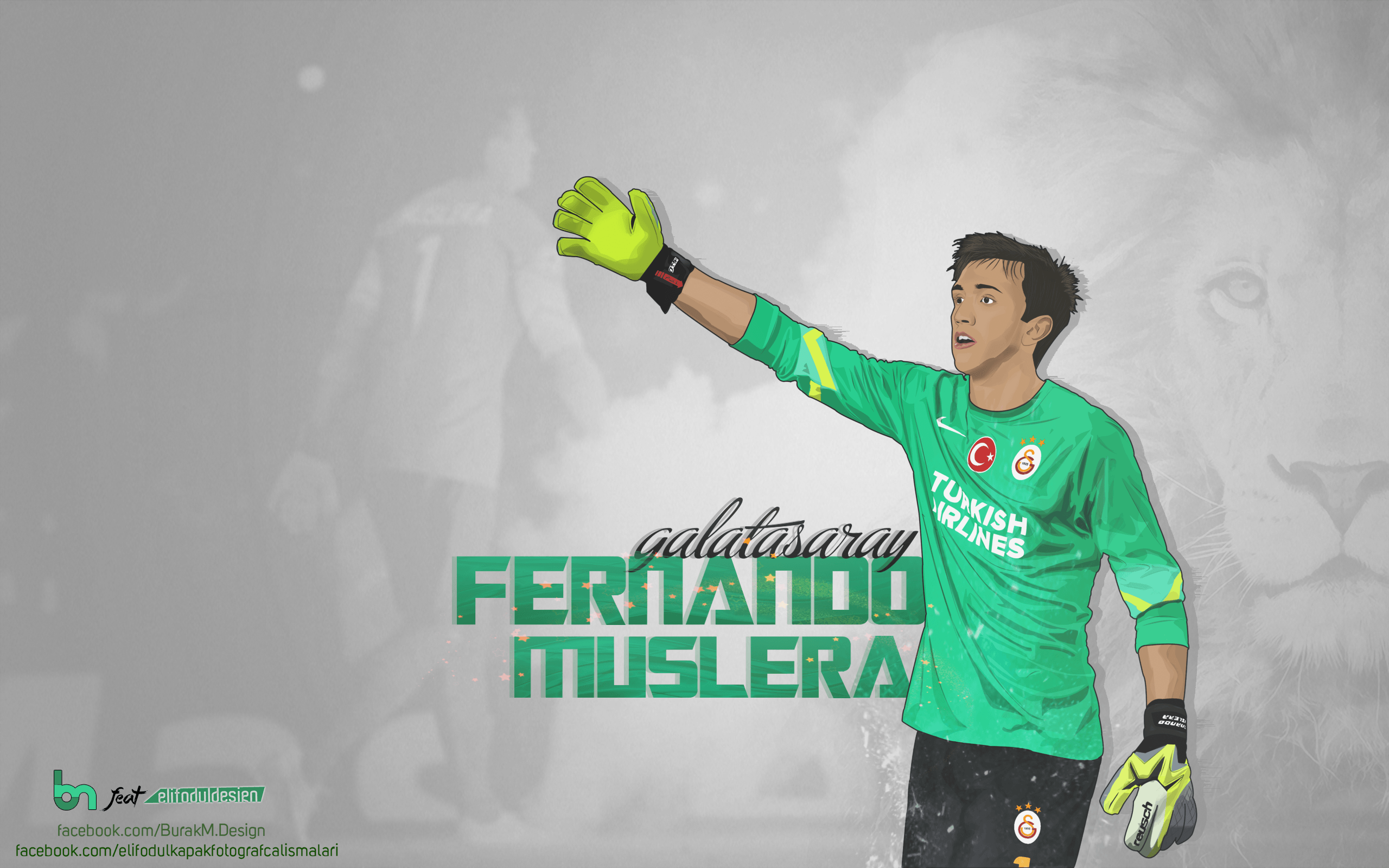 F.Muslera VECTOR and WALLPAPER by BurakMDesign