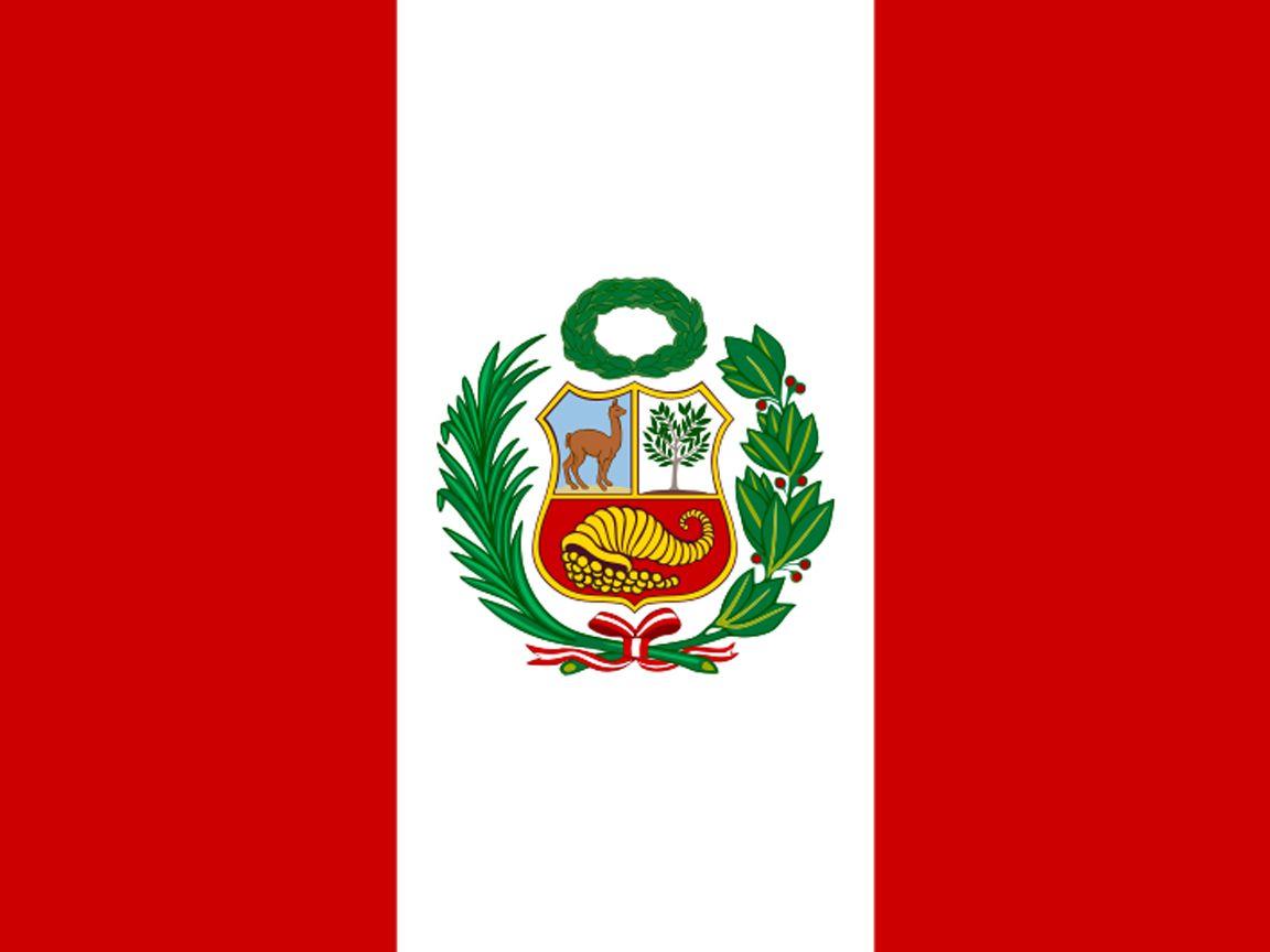 The Peru flag is red and white which symbolizes peace and honestly