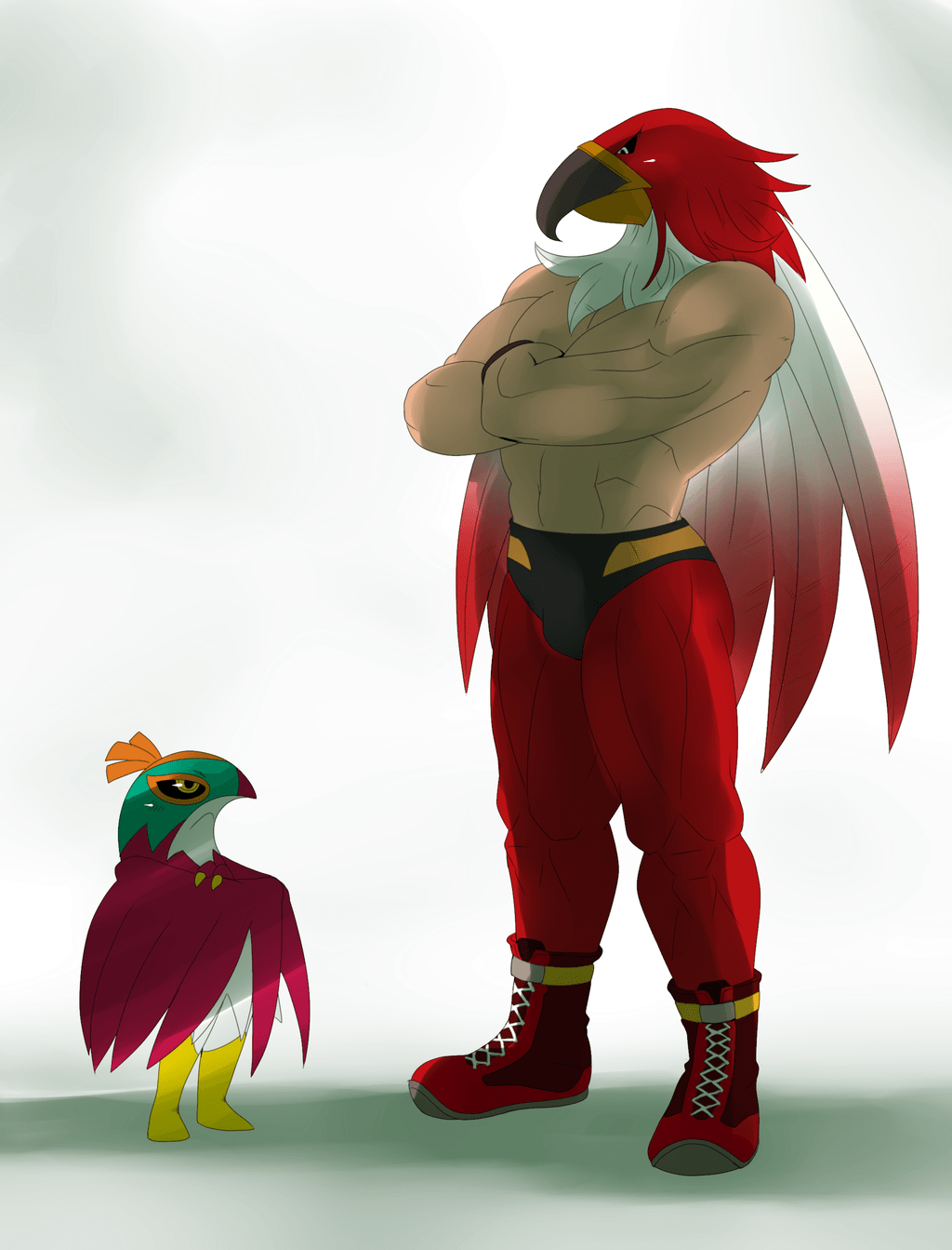 Hawlucha from Pokemon and Tizoc from King of Fighters.