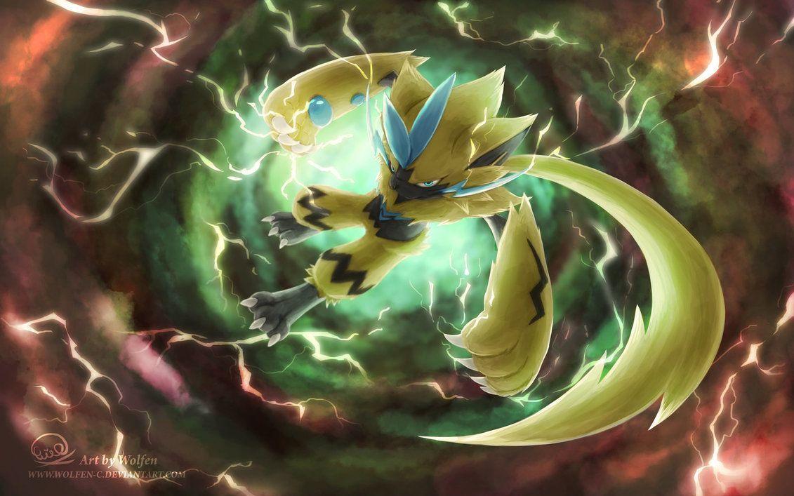 fan art de zeraora, pokemon singular de la septima generacion. ultra