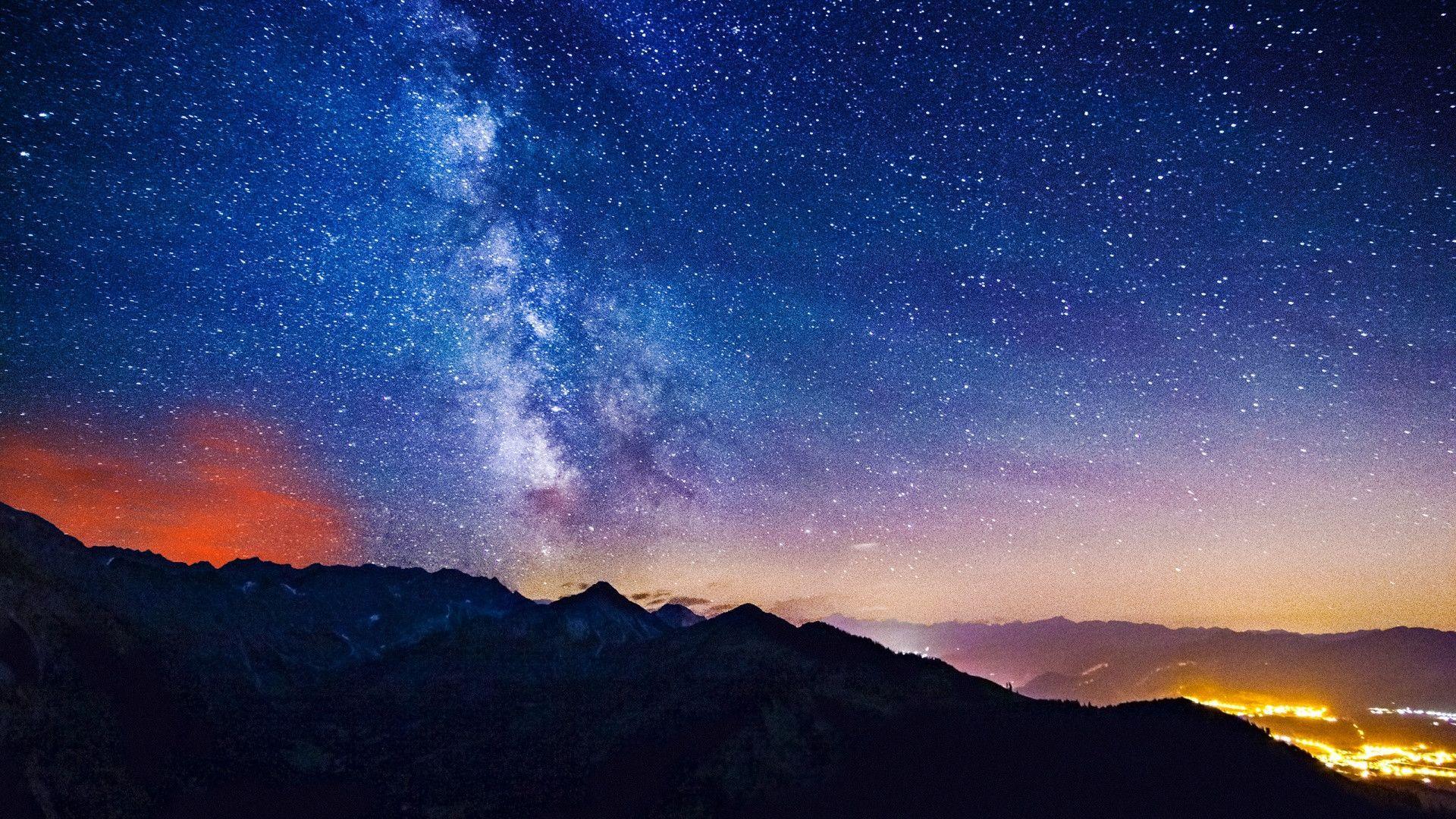 Milky Way Mountains Wallpapers