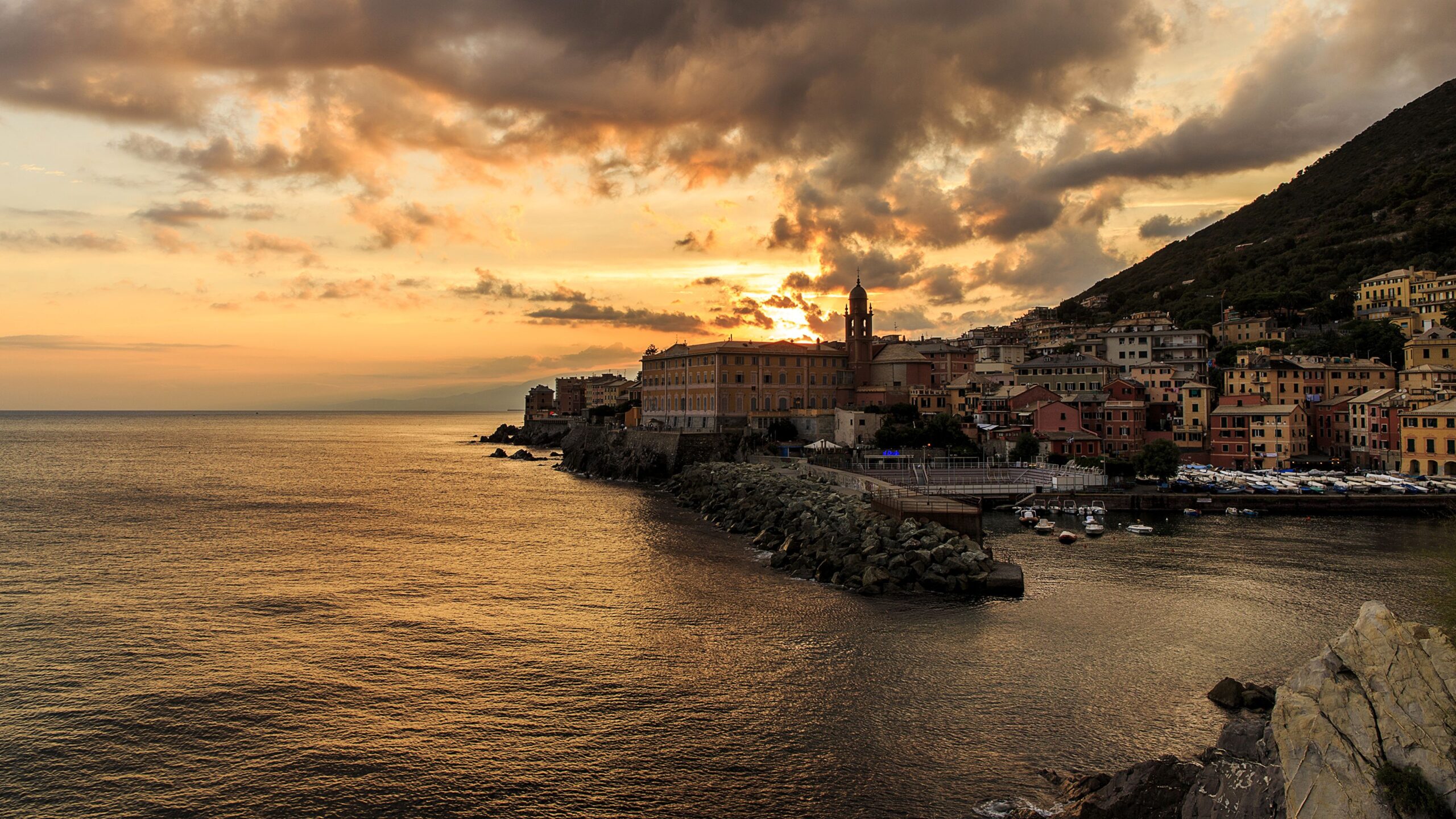 Wallpapers Liguria Italy San Francesco Genoa Sea Sunrises