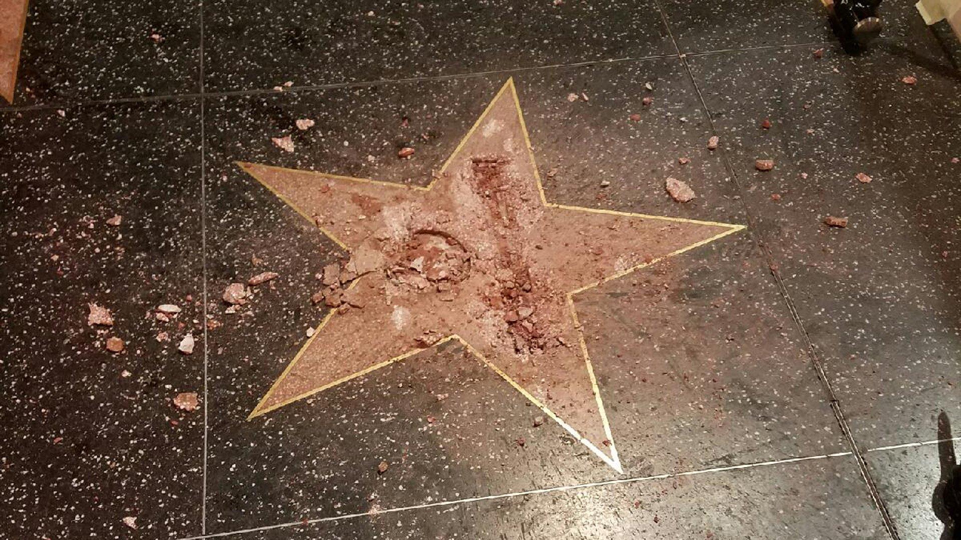 Donald Trump’s Star Vandalized Again on Hollywood Walk of Fame