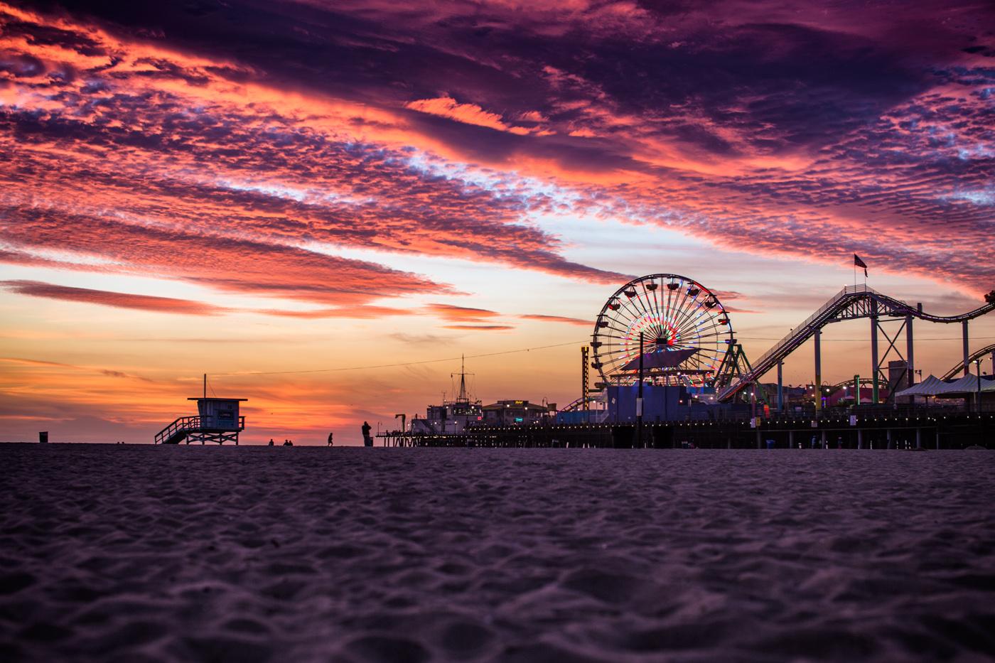 Sunset Santa Monica Pier Wallpapers