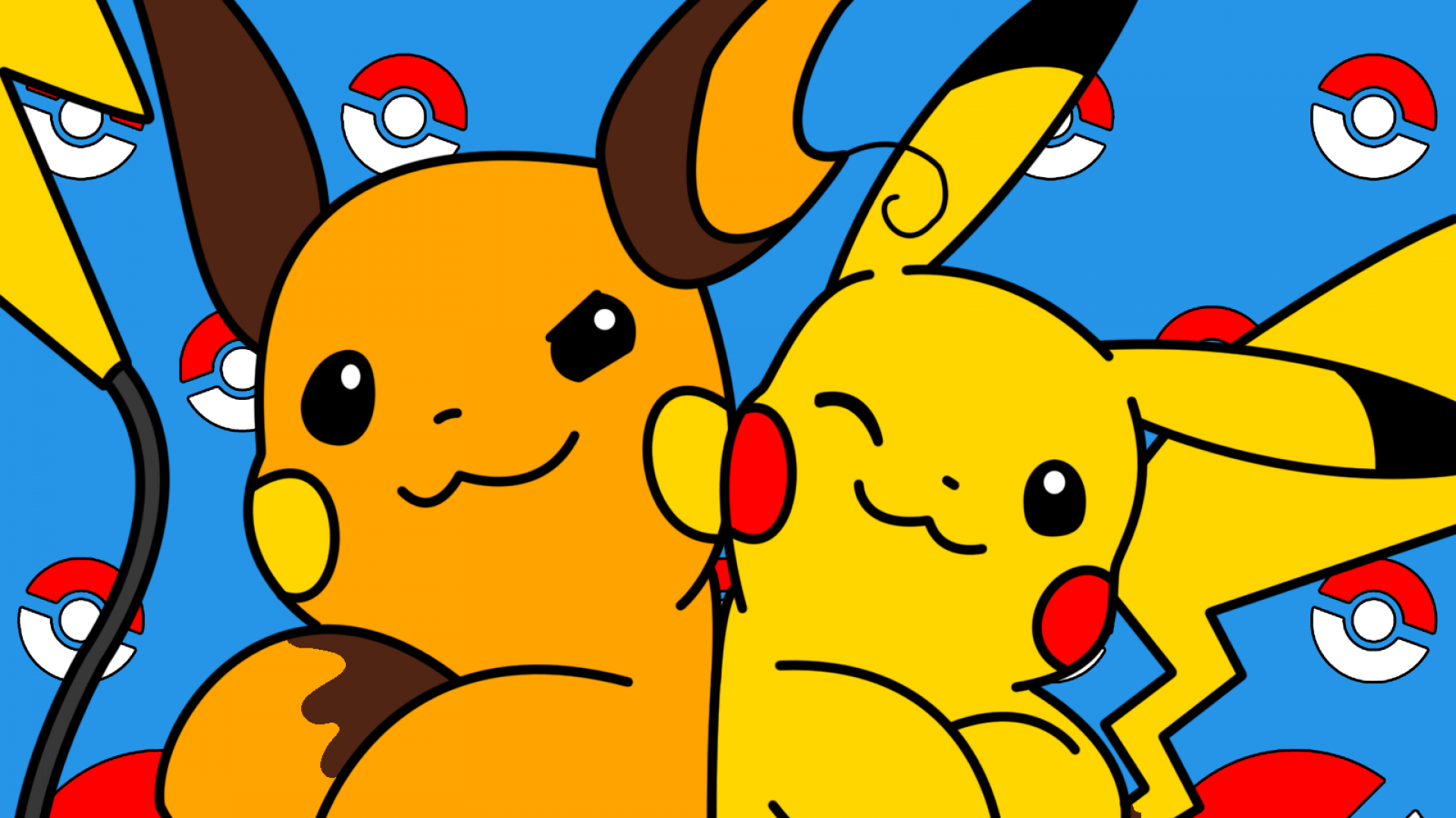 ScreenHeaven: Pikachu Pokemon Raichu desktop and mobile backgrounds