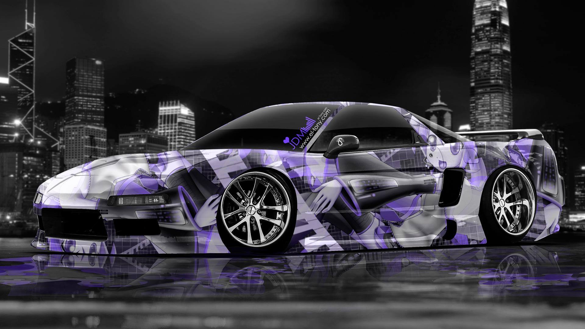 Toyota Supra Anime JDM City Car 2013 Back Blue Neon HD Wallpapers By