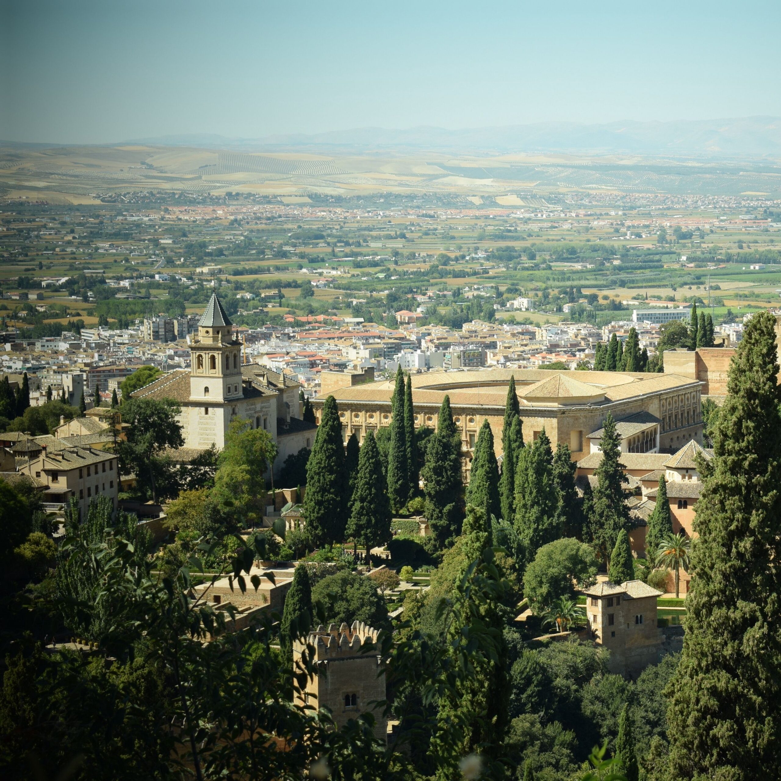 Download wallpapers alhambra, granada, spain, city, top