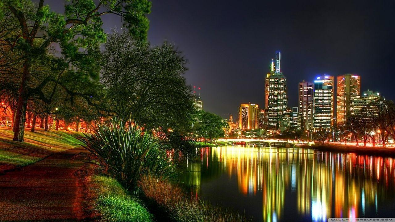 Melbourne At Night HD desktop wallpapers : High Definition