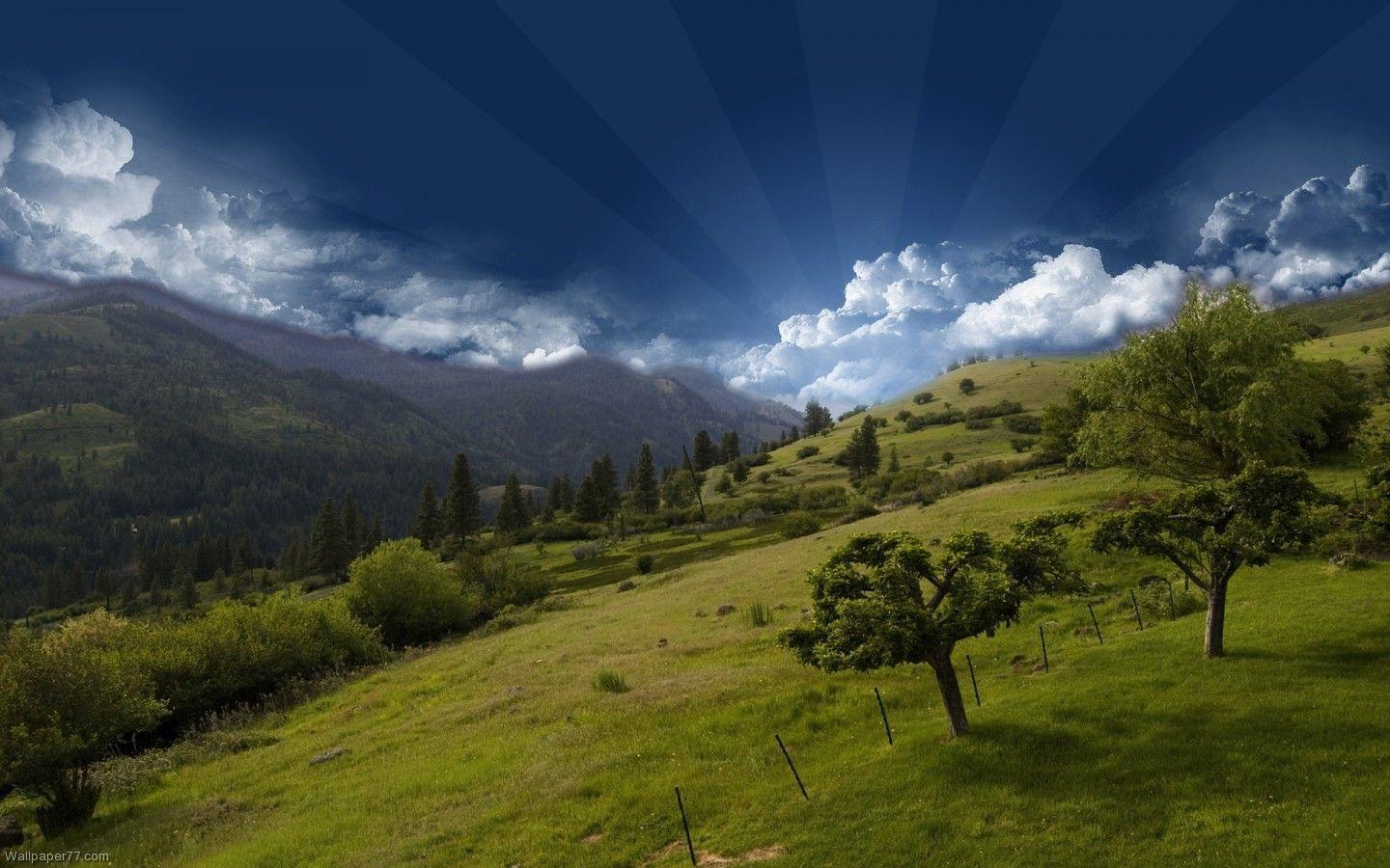 Hilltop Mountain Skys HDR, pixels : Wallpapers tagged