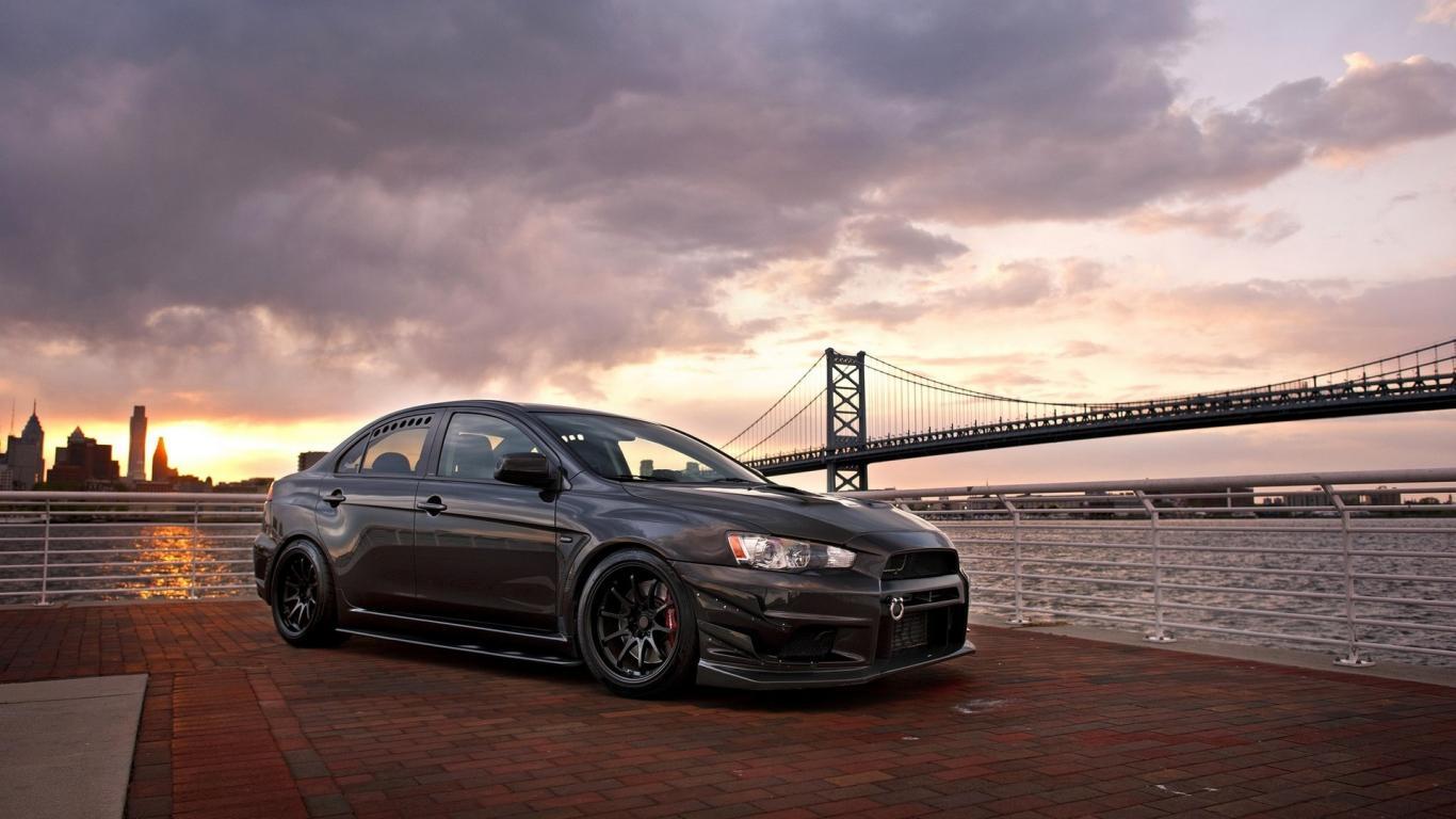 Wallpapers Mitsubishi Evo Nature Evolution Ix Black Up Net