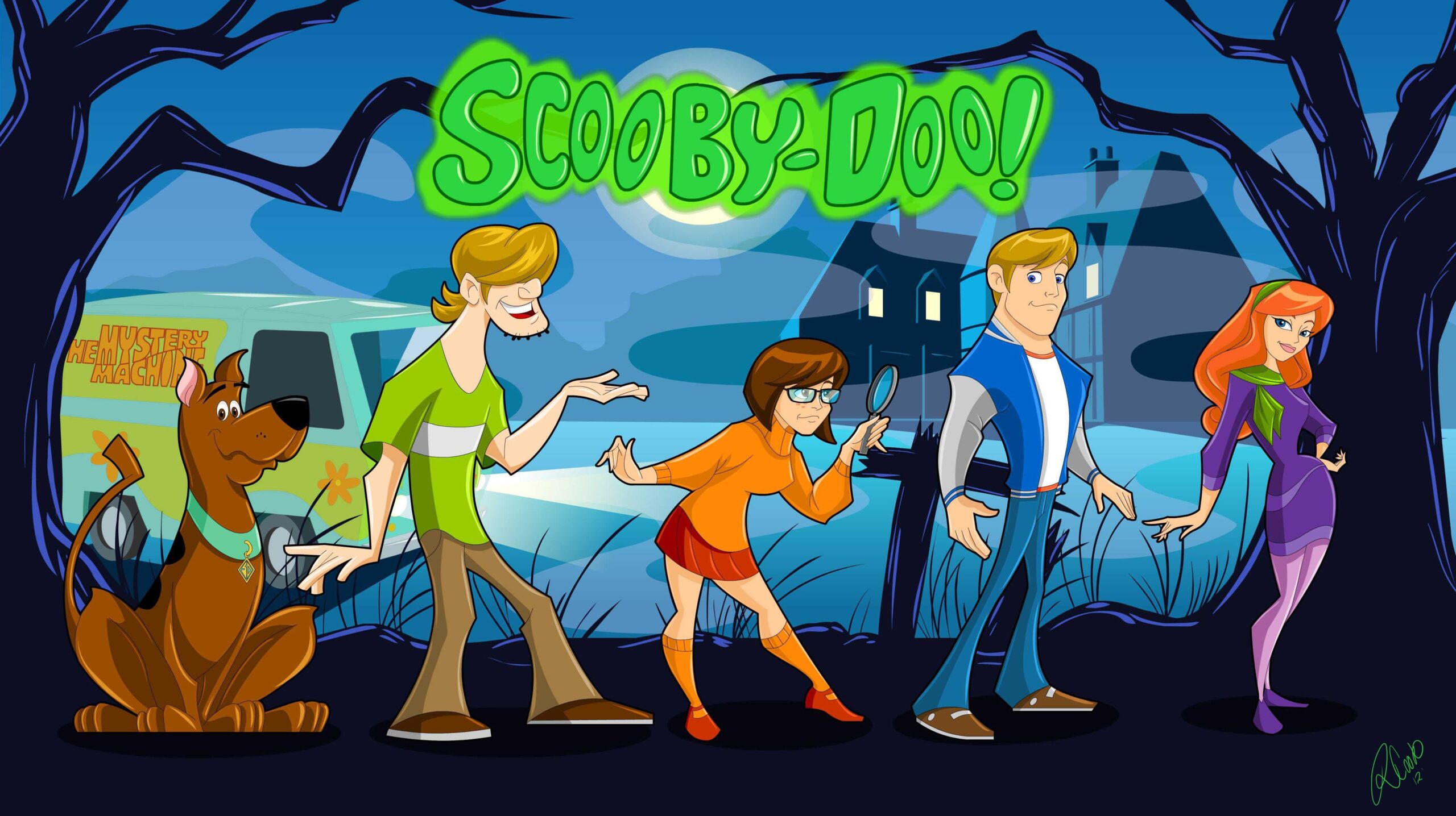 Scooby Doo Gang Shaded Final Cartoon HD Image for HTC One M9