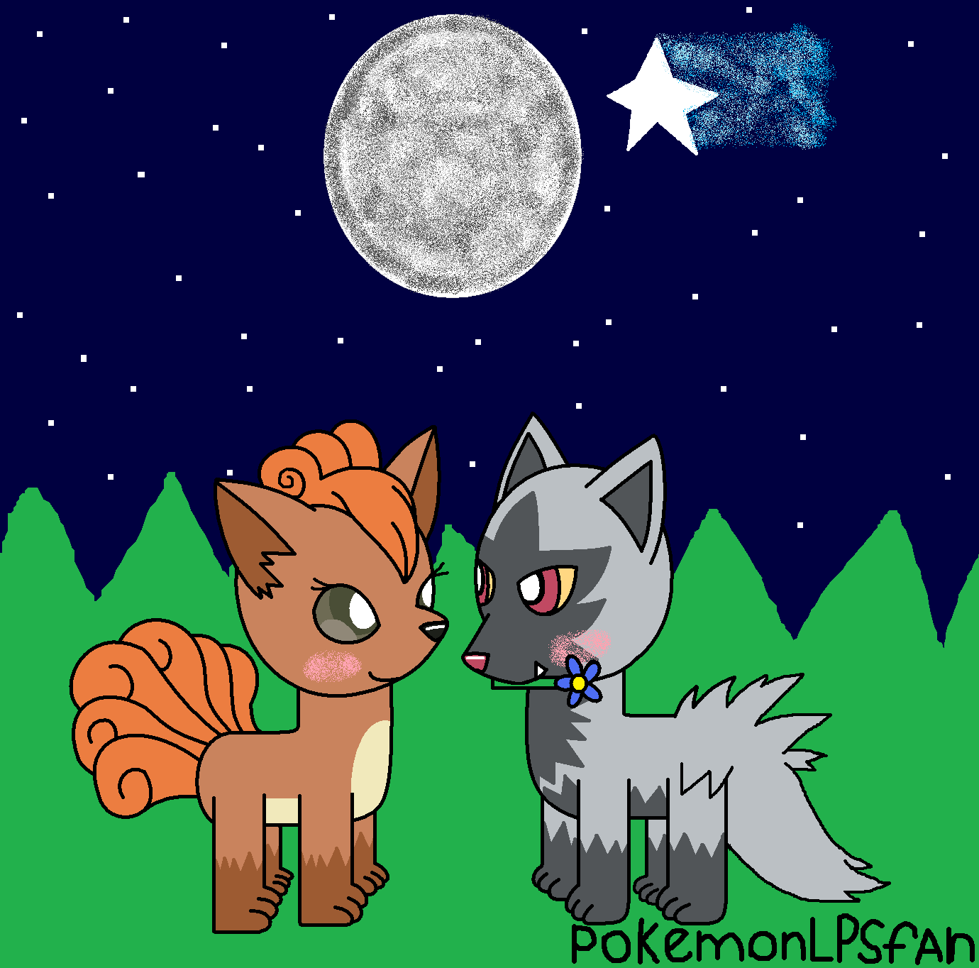 vulpix and poochyena in love by pokemonlpsfan