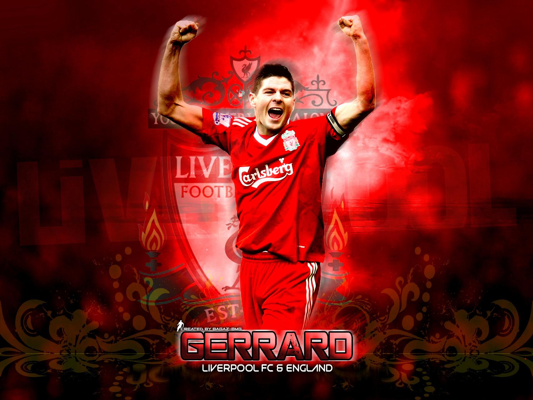 The football player of Liverpool Steven Gerrard wallpapers and