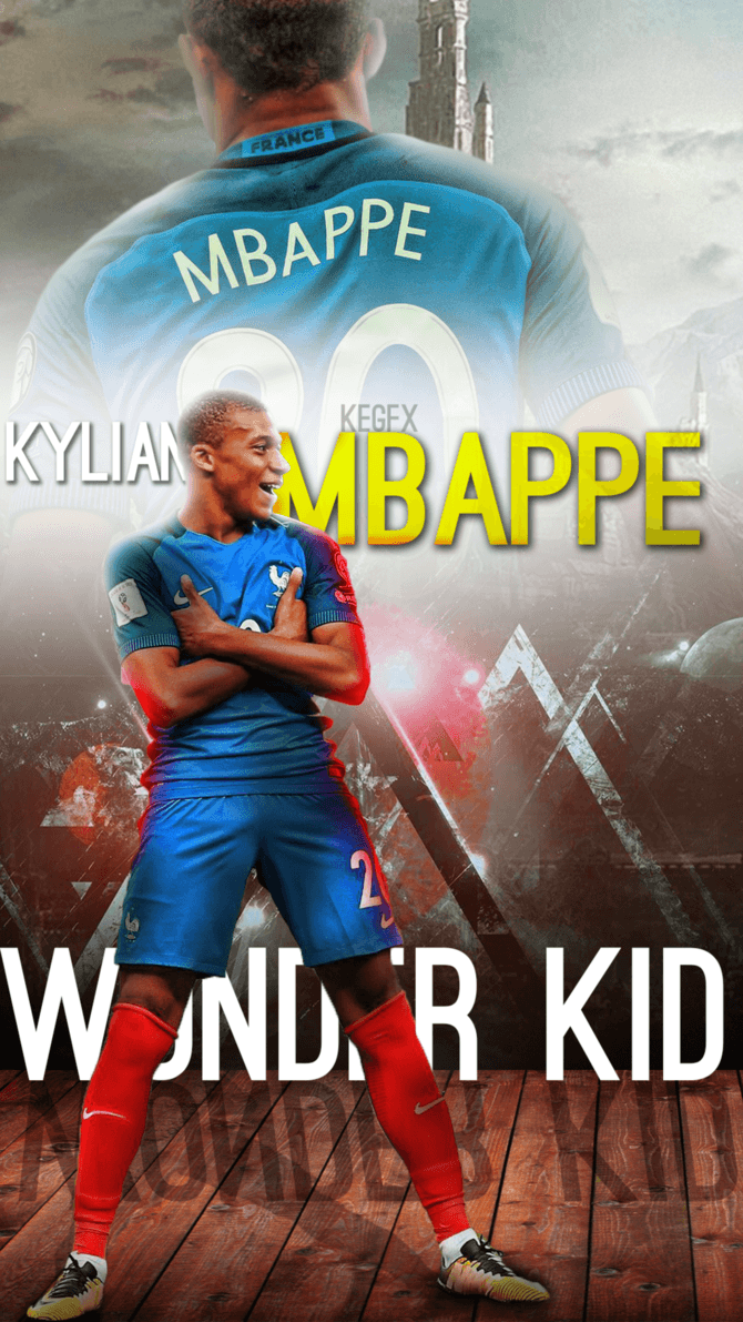 Kylian Mbappe Mobile Wallpapers by NewGenGFX