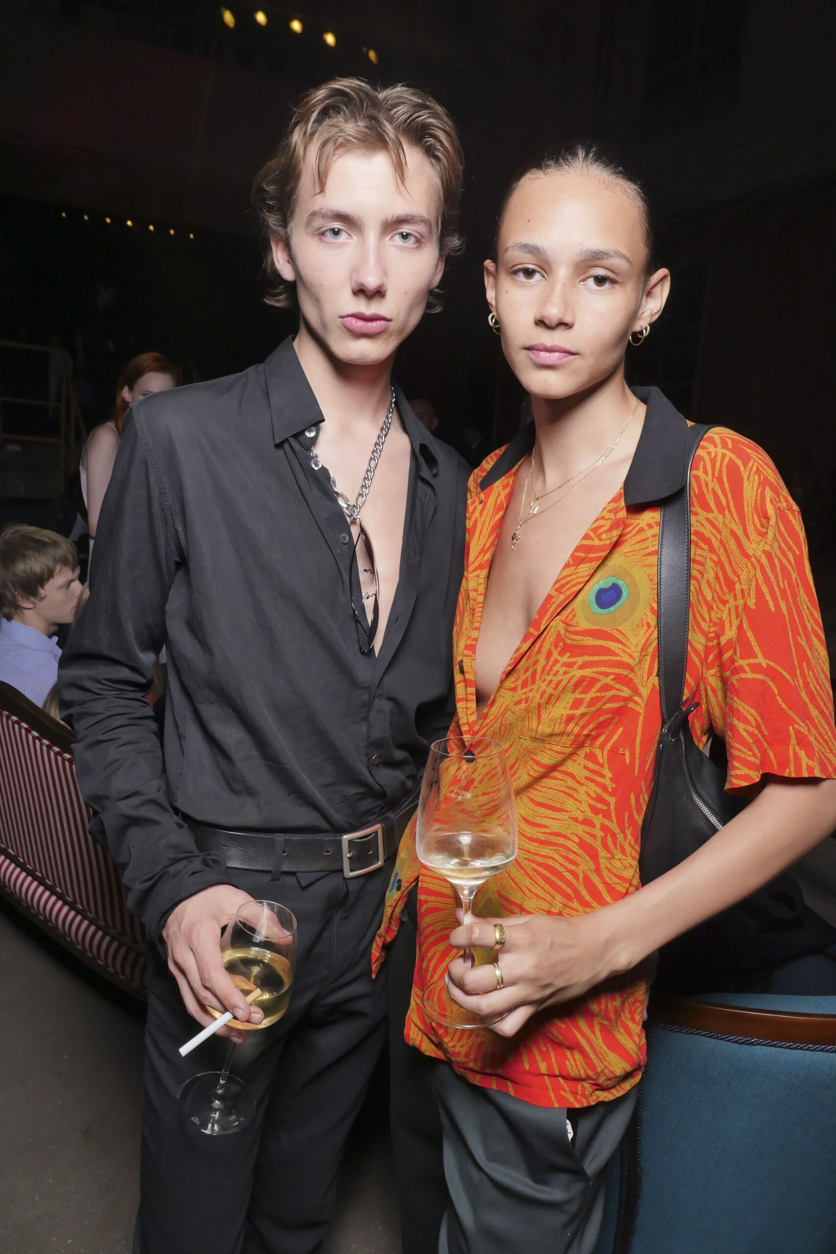 Models Paul Hameline and Binx Walton at the HUGO fashion show