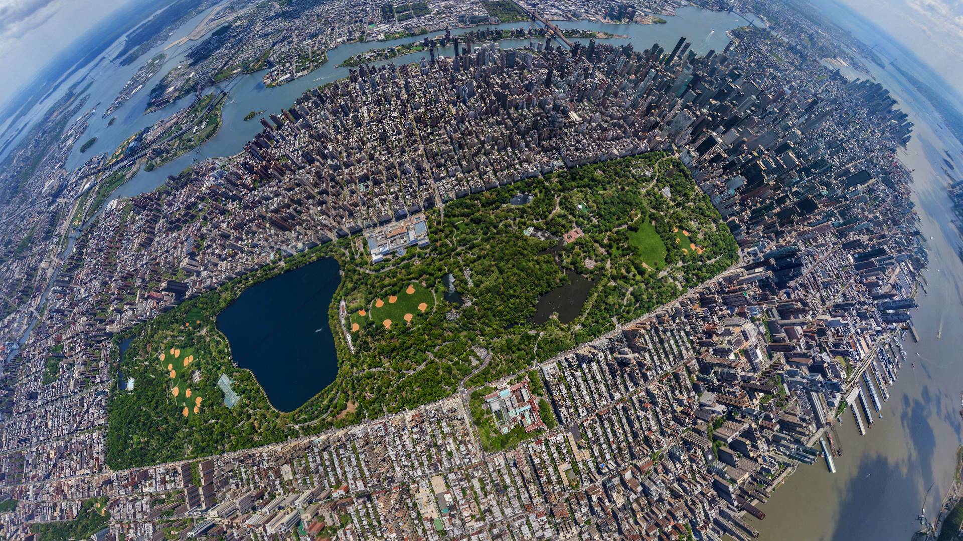 Central Park New York Wide over View desktop wallpapers