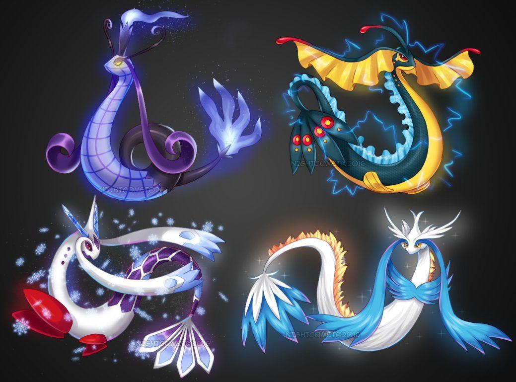 Milotic Fusions by NightComet