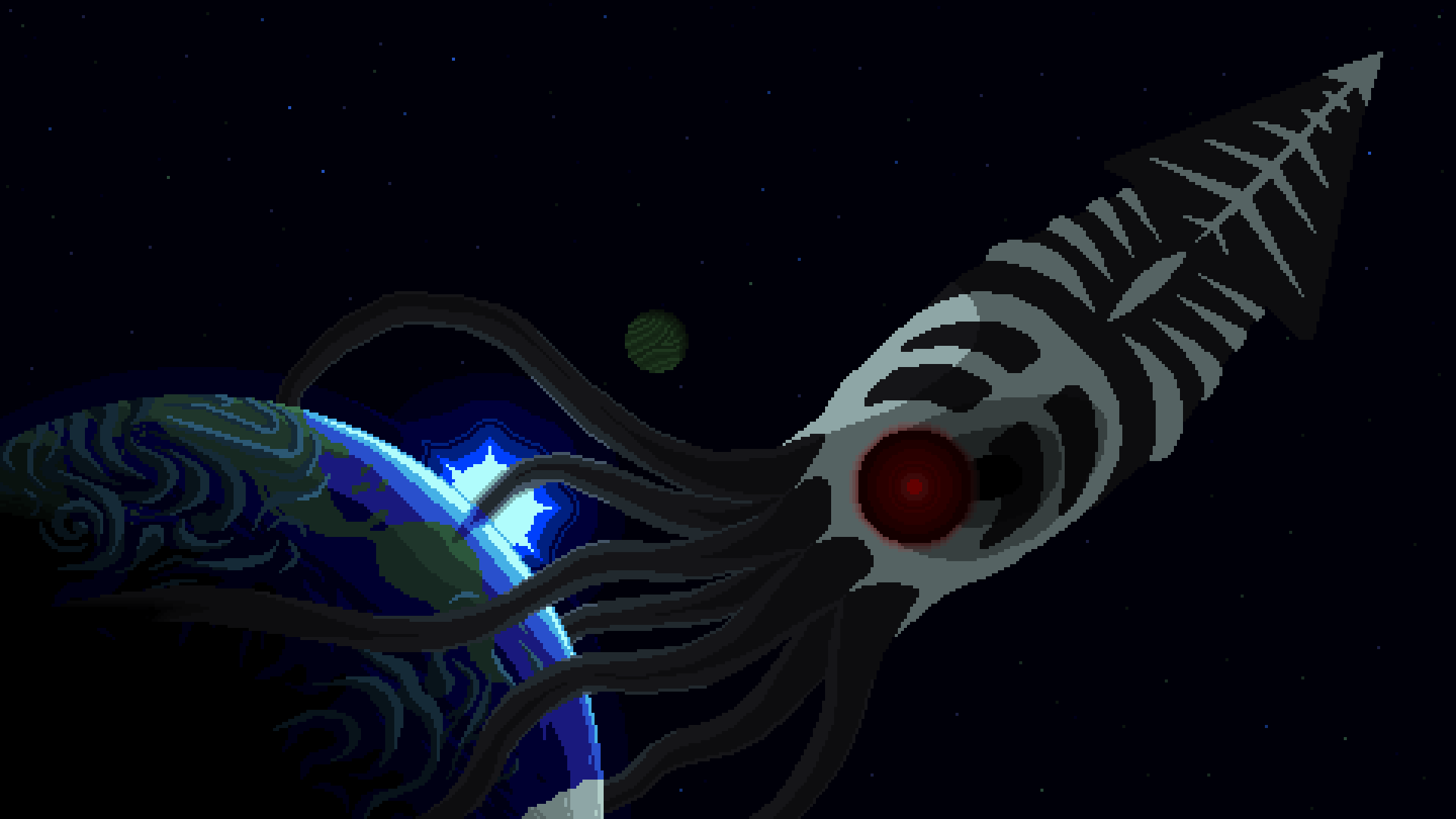 OC] Giant Space Squid Wallpapers : PixelArt