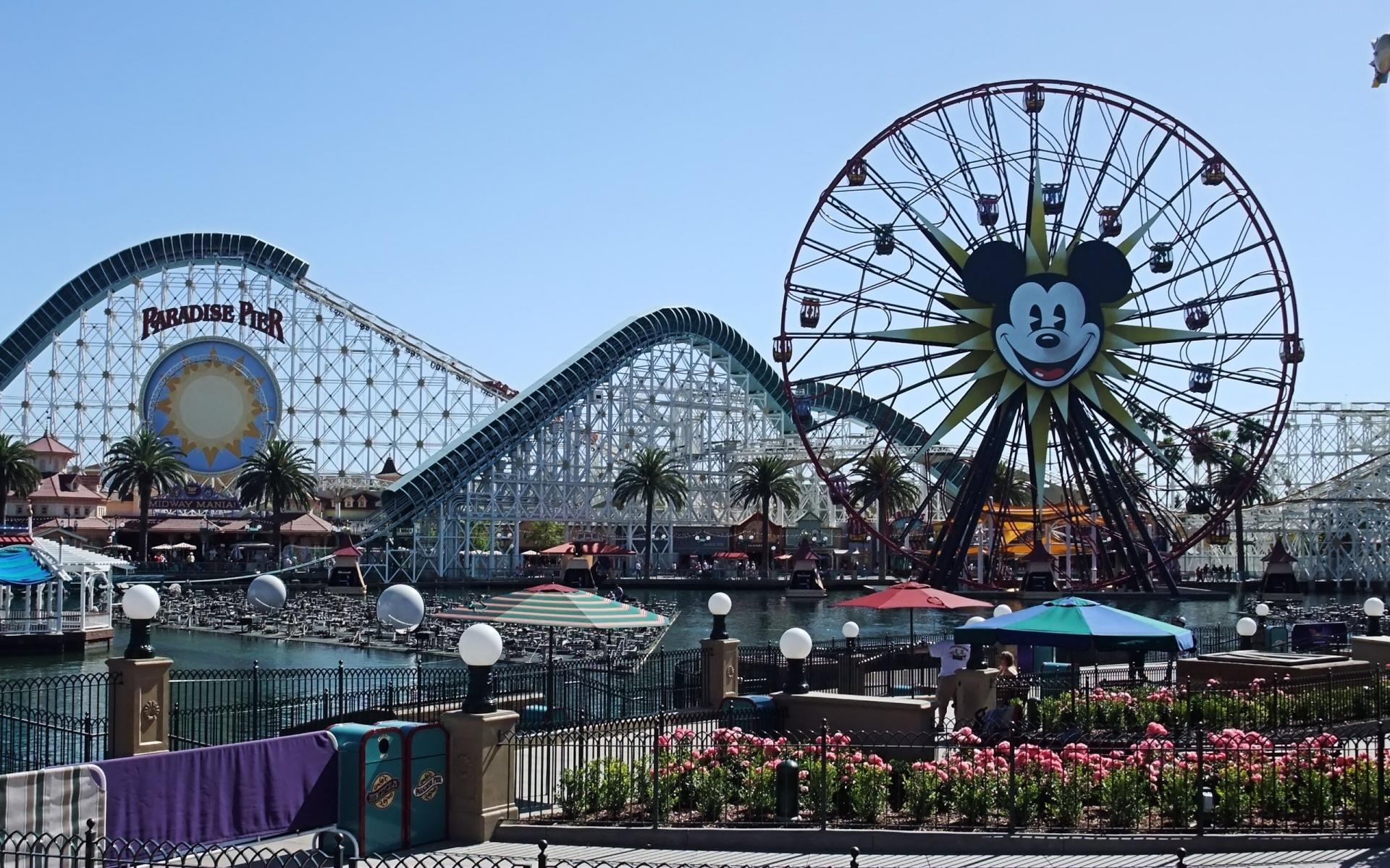 Wallpapers city, attraction, park, paradise pier, disneyland