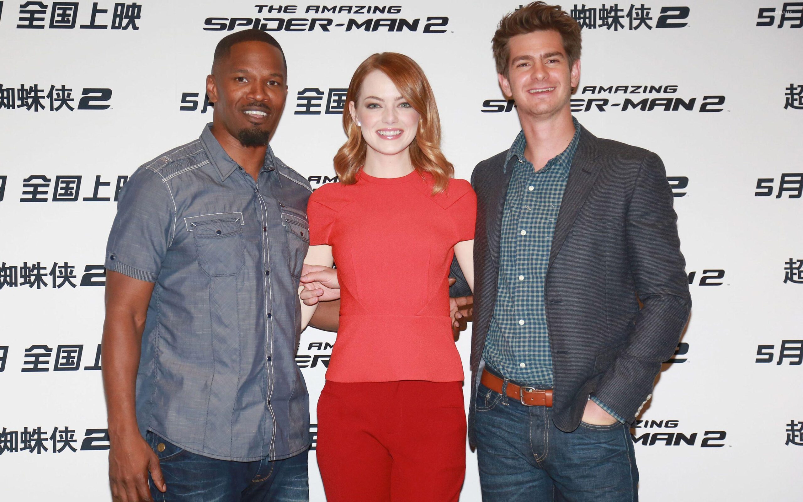 Jamie Foxx, Emma Stone and Andrew Garfield wallpapers