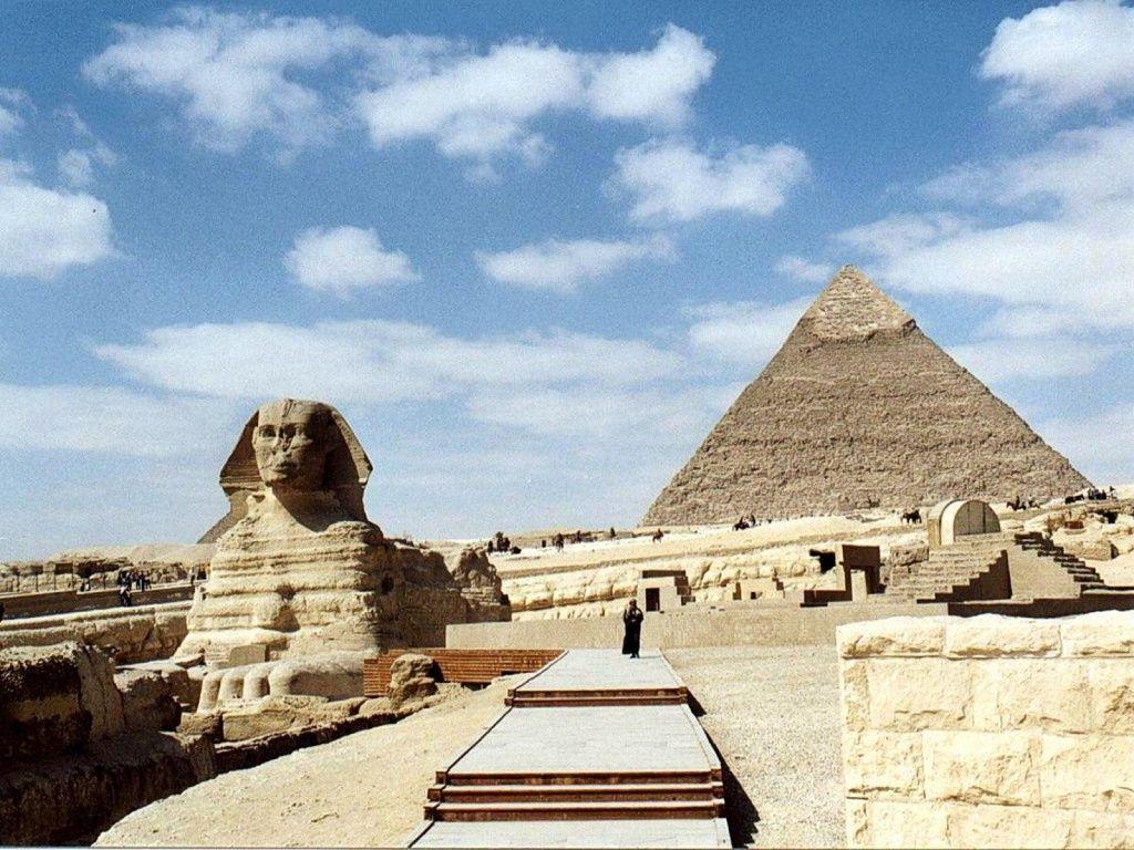 Great Sphinx and Pyramid desktop PC and Mac wallpapers