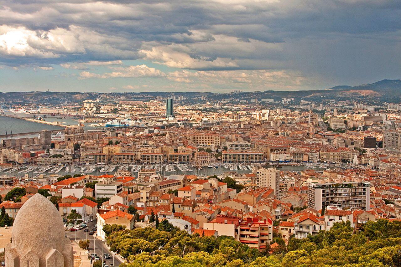 Pictures Marseille France From above Cities Houses