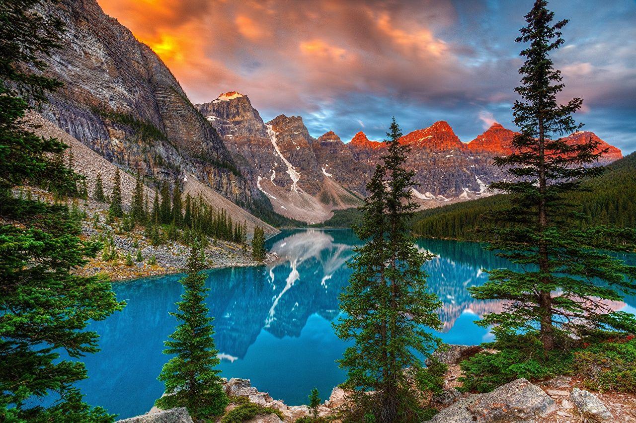 Wallpapers Canada Moraine Lake Alberta Valley of the Ten Peaks