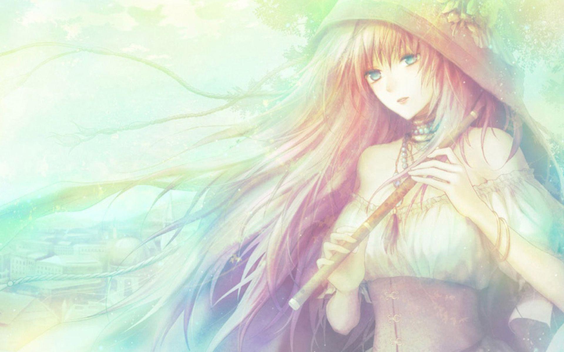 Anime girl flute Wallpapers HD, HD Desktop Wallpapers