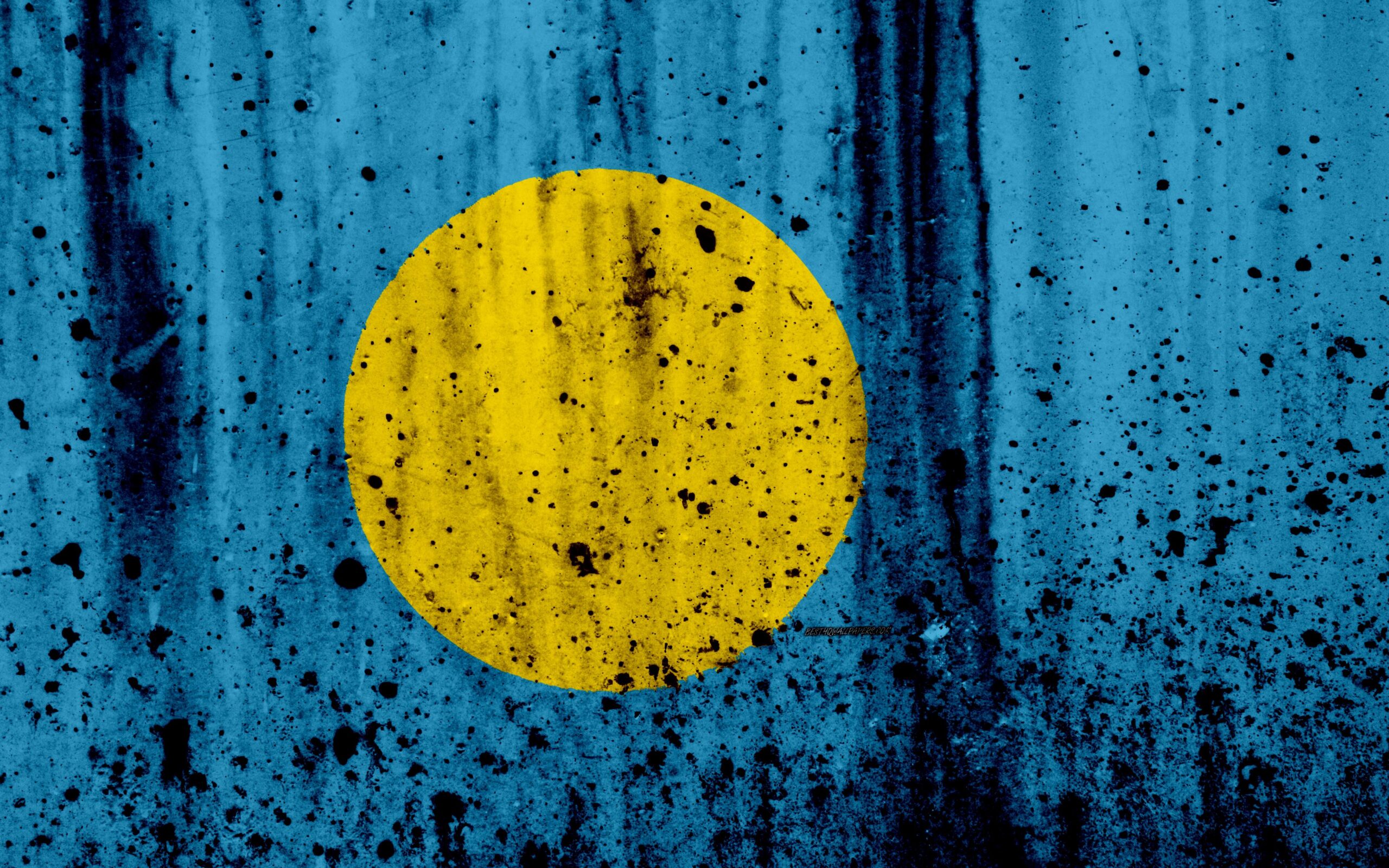 Download wallpapers Palau flag, 4k, grunge, flag of Palau, Oceania