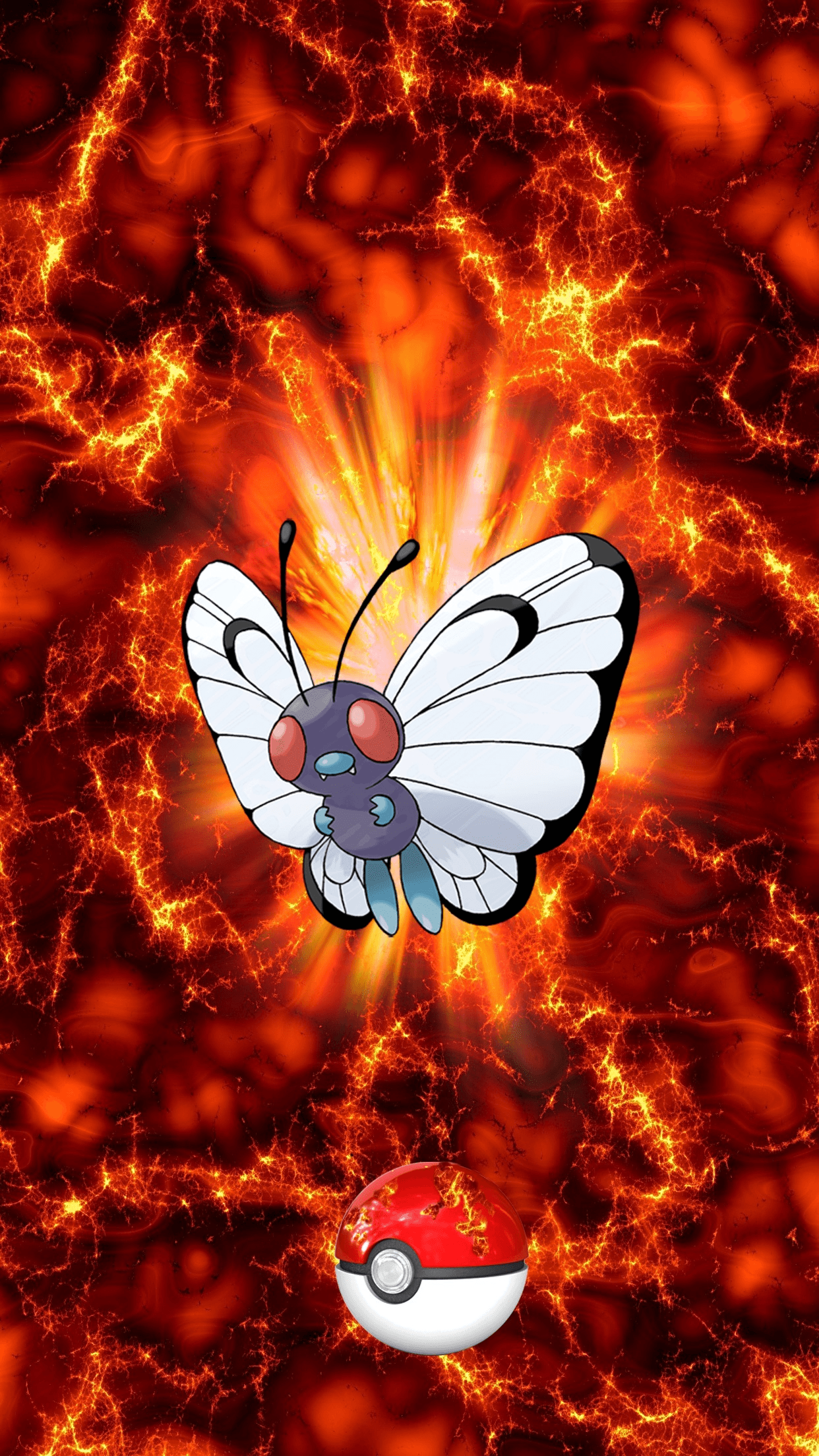 012 Fire Pokeball Butterfree Butterfree Metapod