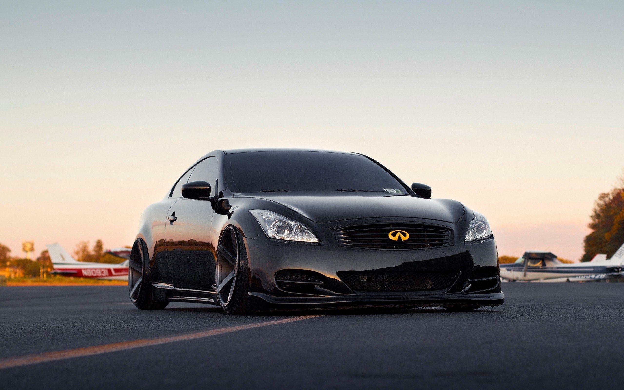 black infiniti g37 coupe tuning dramatic car wide hd wallpapers