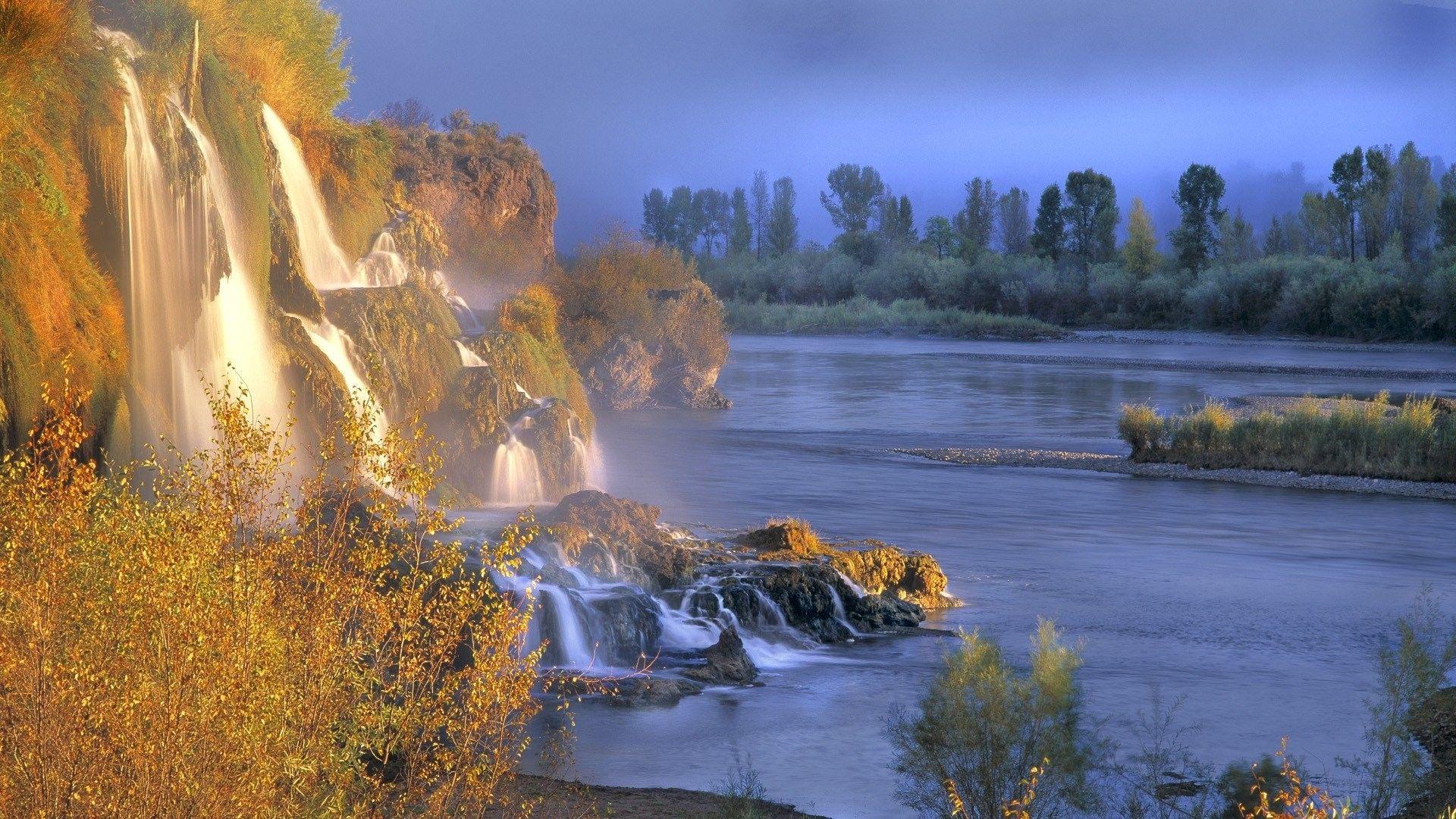 Rivers: Waterfalls Rivers Idaho New Hd Nature Wallpapers Free