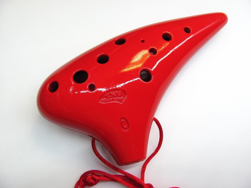 Zelda 12 Hole Plastic Alto Ocarina, Red: Amazon.co.uk: Musical