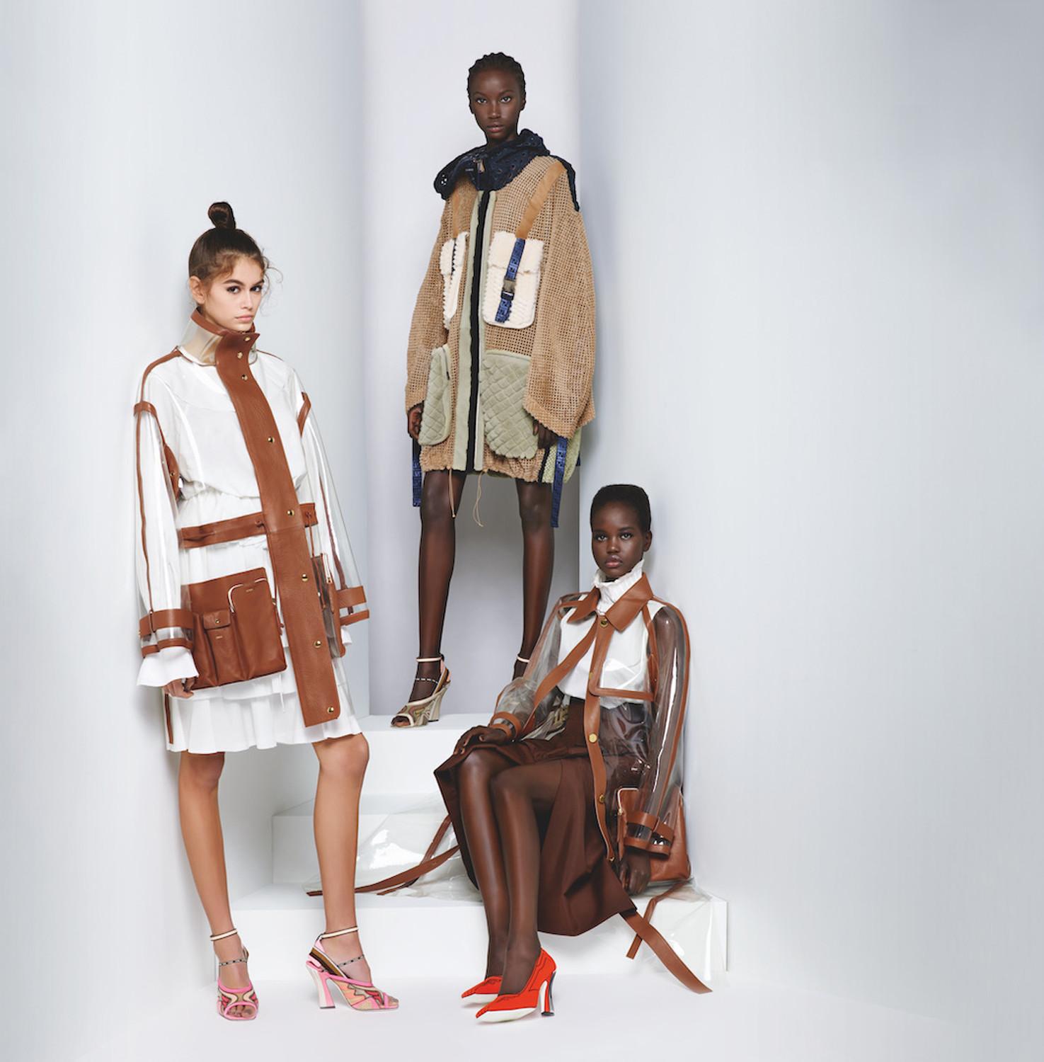 Fendi: Ad Campaign Spring/Summer 2019: Kaia Gerber, Adut Akech Bior