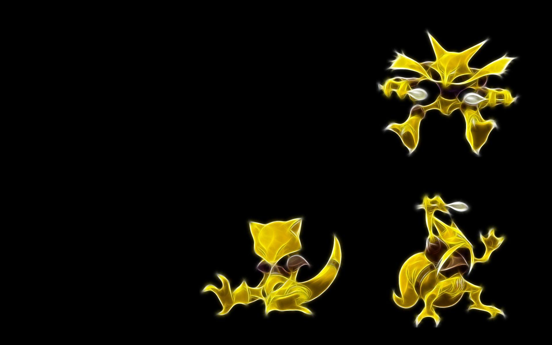 pokemon abra alakazam black backgrounds wallpapers High