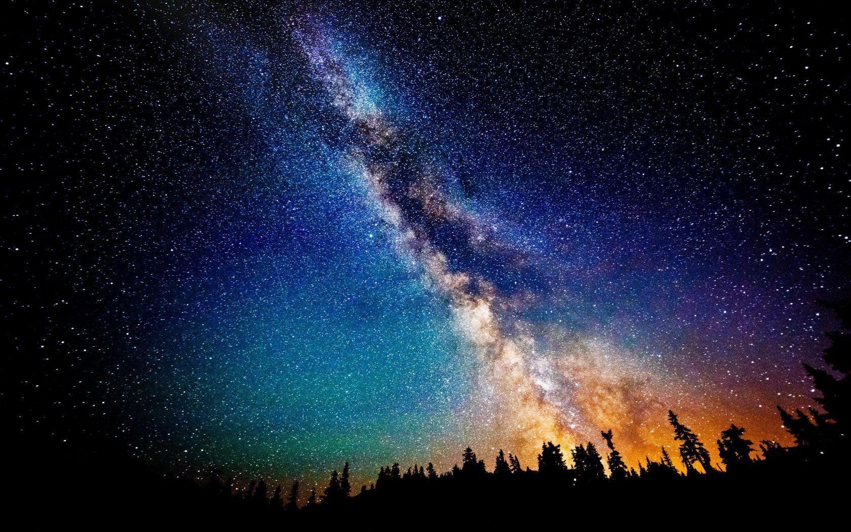 The Milky Way at Night desktop PC and Mac wallpapers