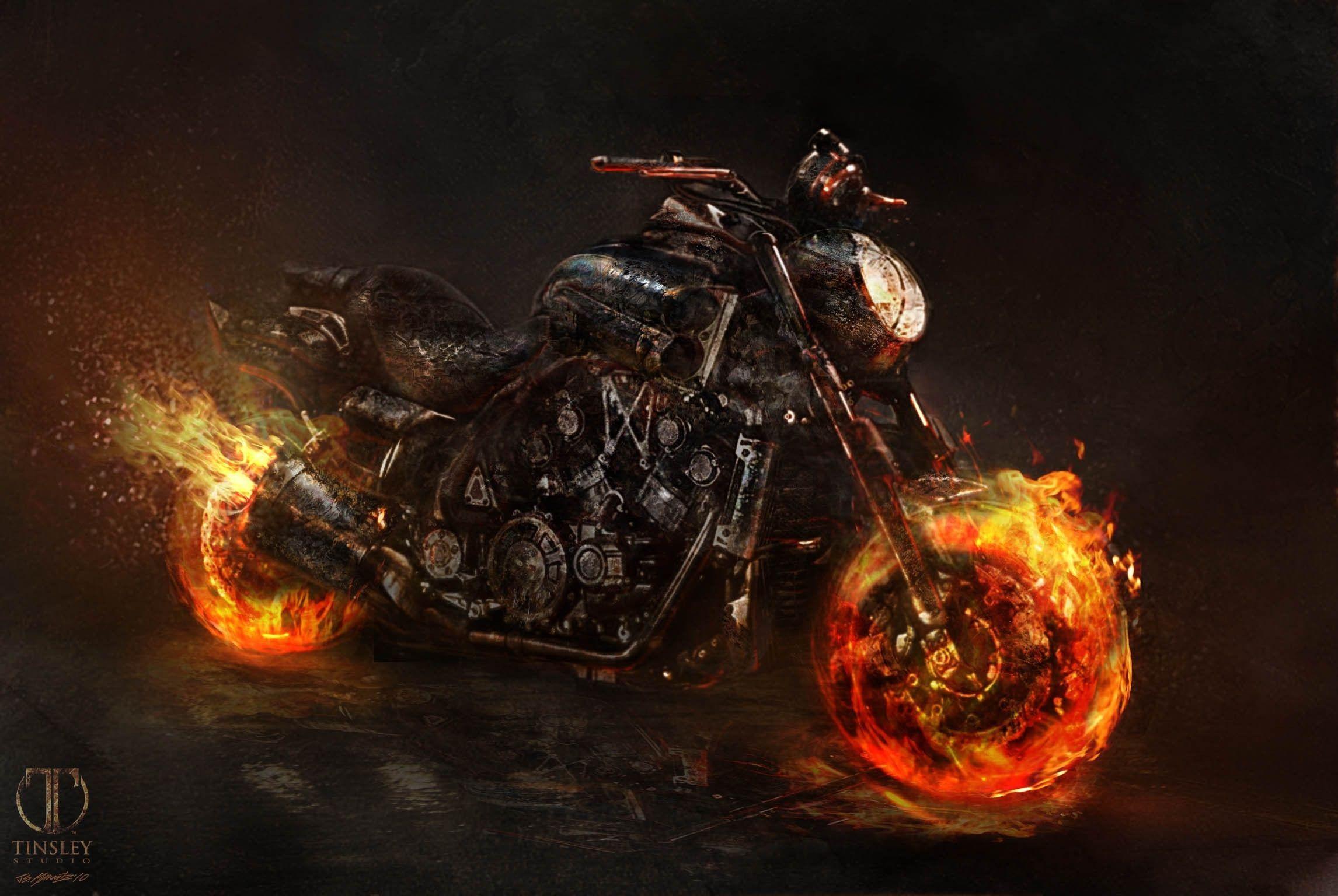 Wallpapers ghost rider 2, bike, motorcycle, yamaha vmax wallpapers