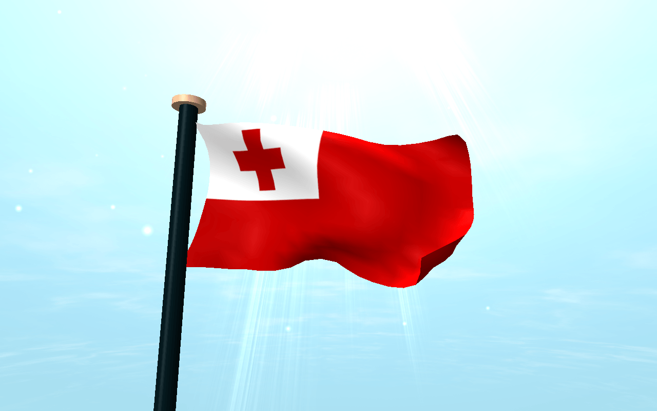 Tonga Flag 3D Free Wallpapers