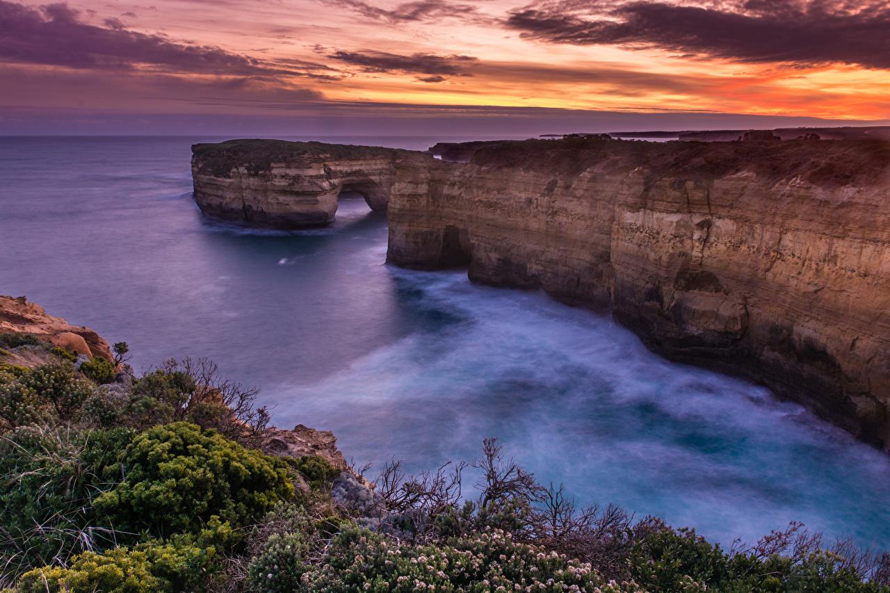 Wallpapers Australia Great Ocean Road Victoria Cliff Nature Sunrises