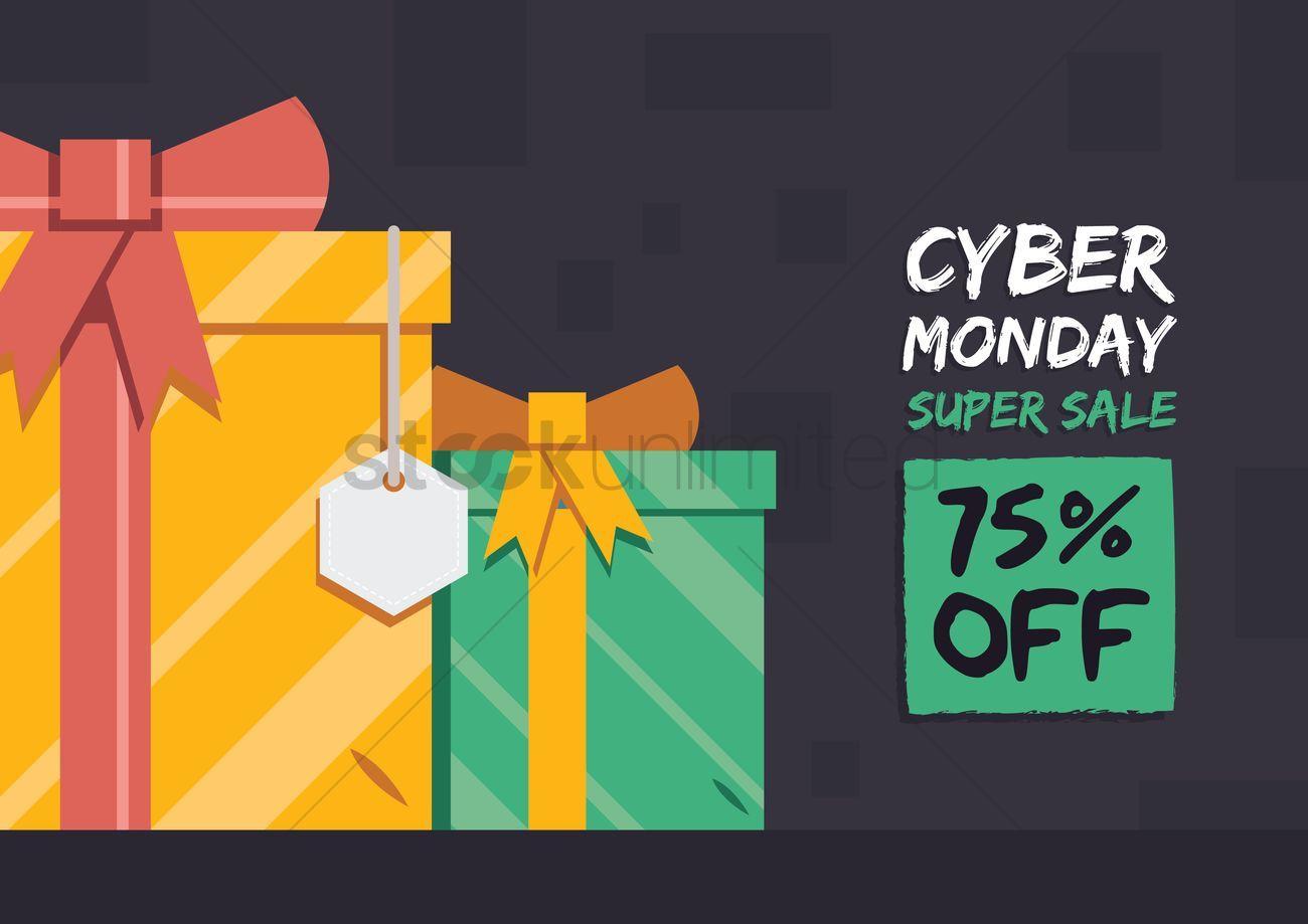 Cyber monday super sale wallpapers Vector Image