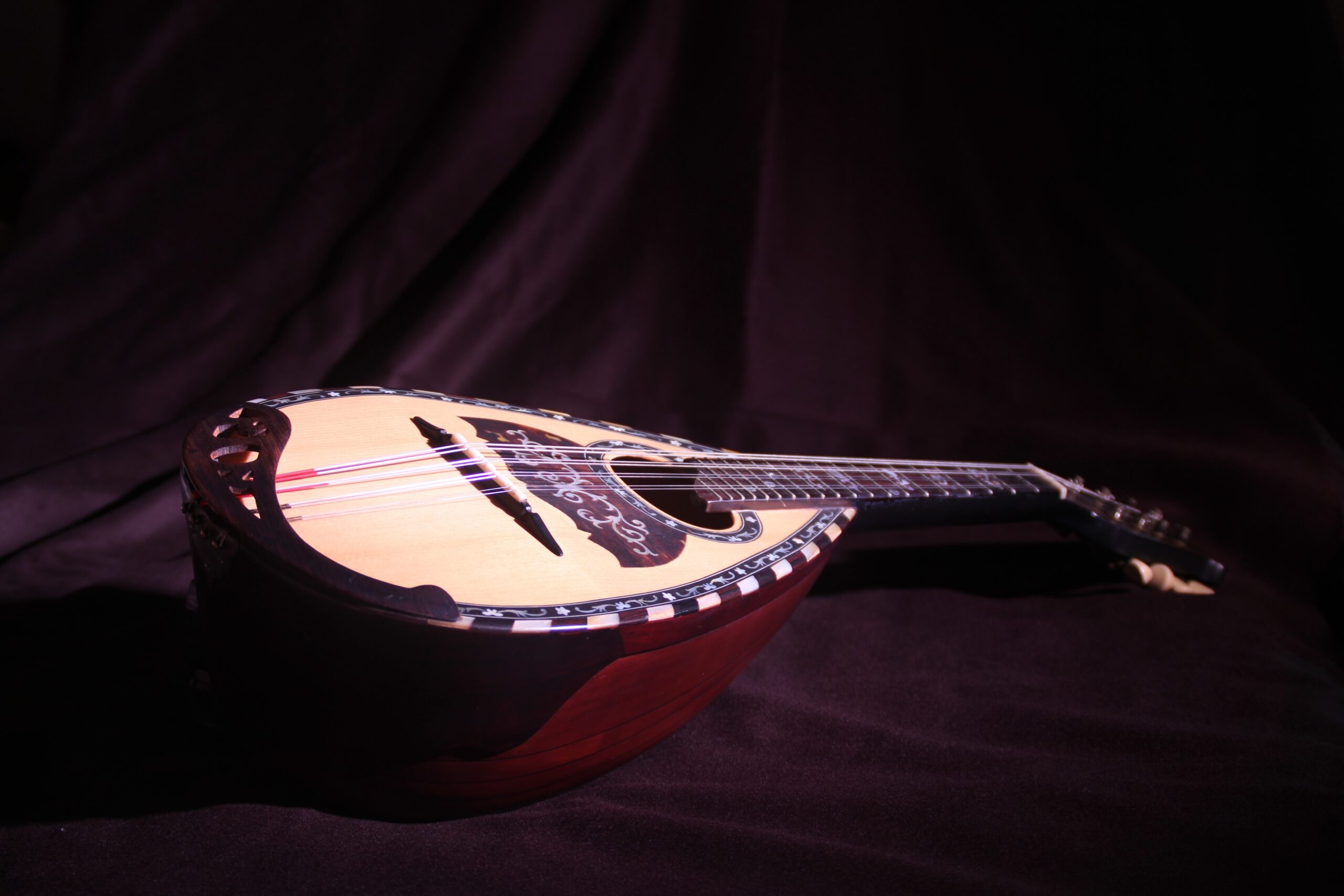 brown and tan wooden saz free image